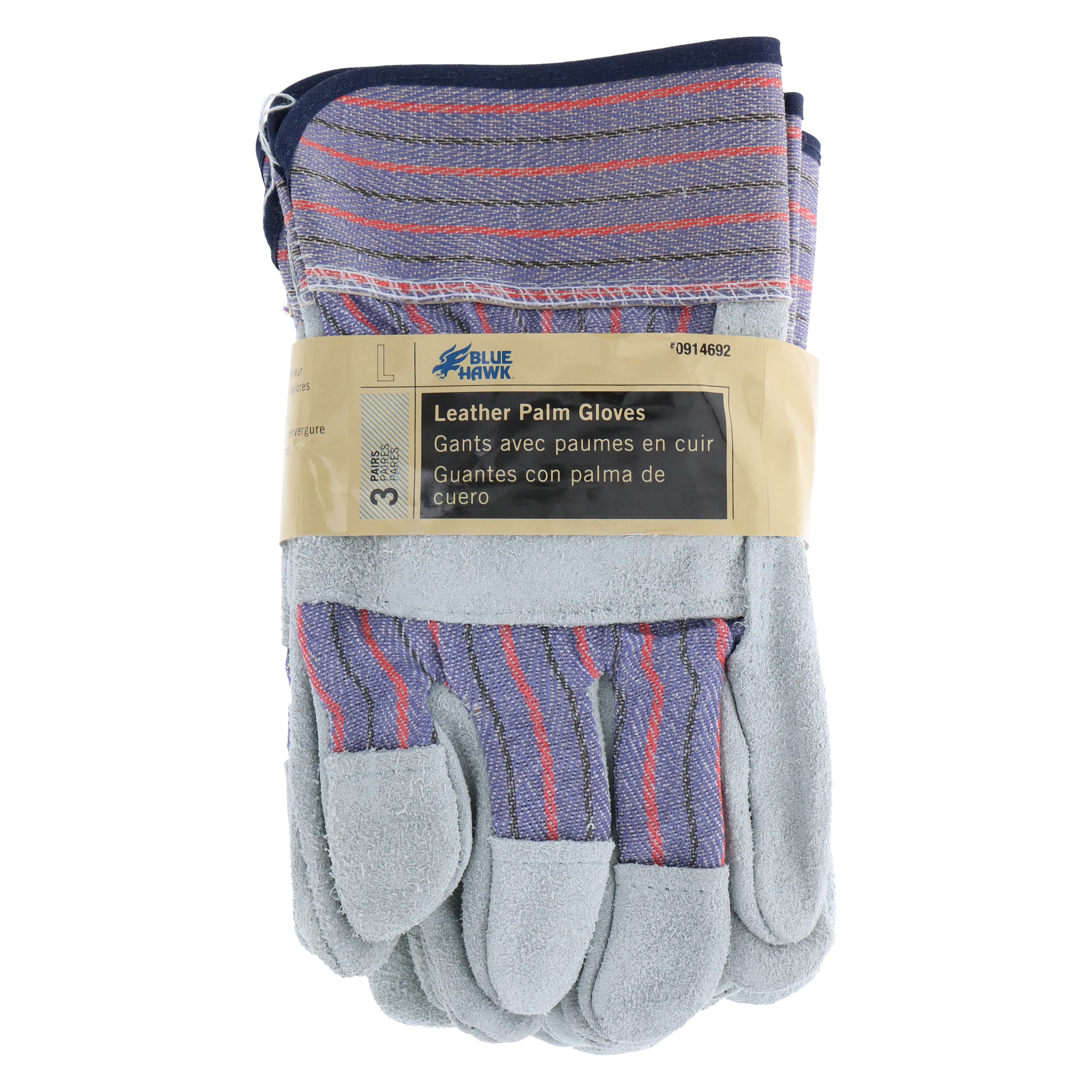 Global Glove® 300E Blue Etched Rubber Palm Coated Gloves, Large -  Dozen/Pairs.