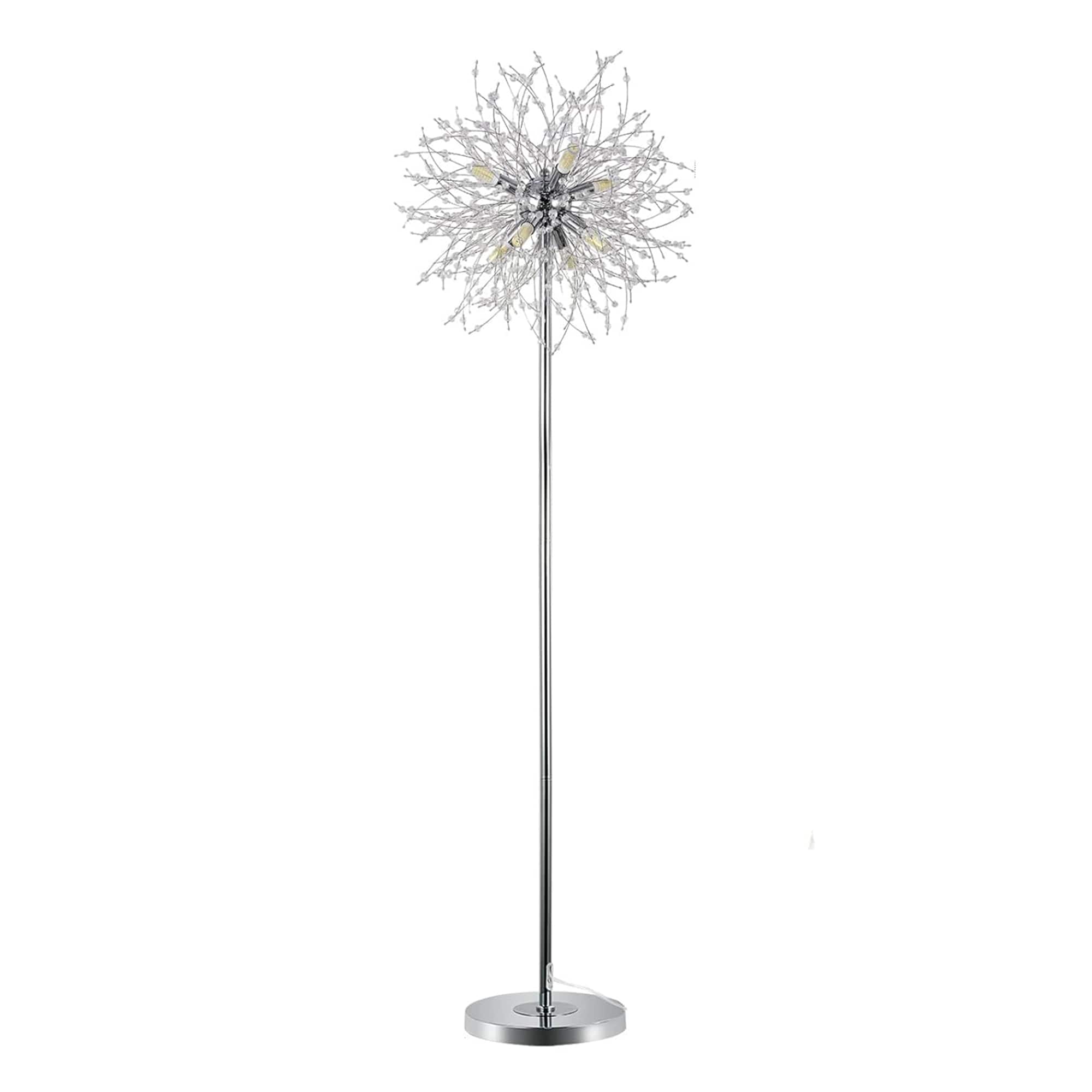 Bybafun YB5100056 68.9-Inches Silver Stick Floor Lamp with No shade Shade