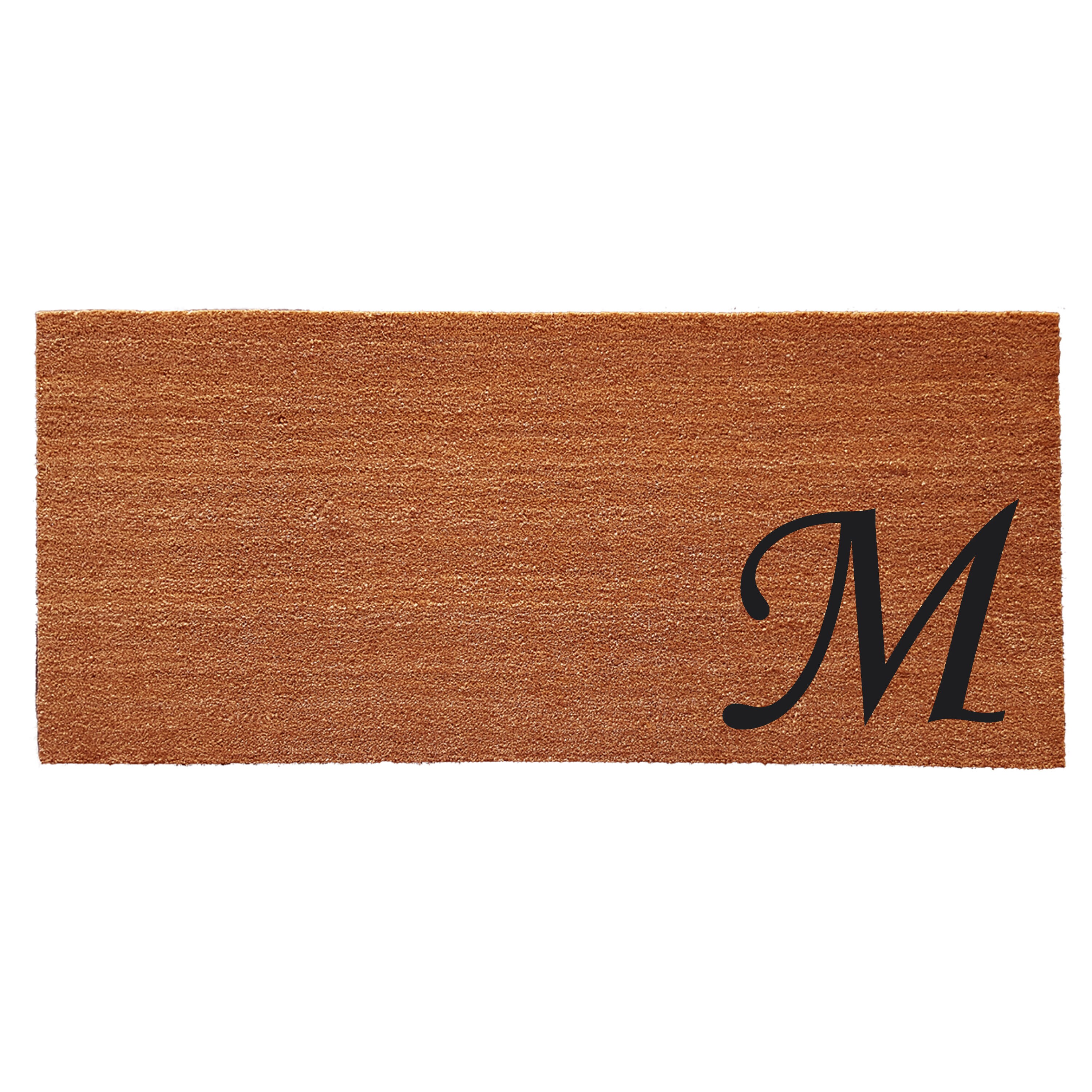 Callowaymills 153622448M 2-ft x 4-ft Natural/Black Coir/Vinyl Rectangular Indoor or outdoor Decorative Door mat