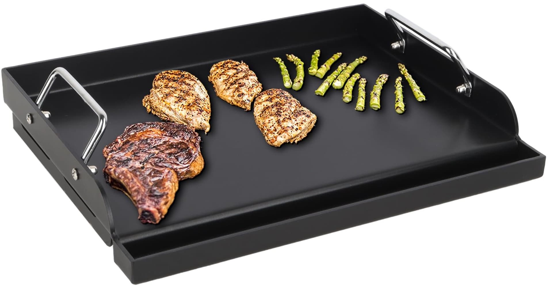 JVFCXXV -  Universal Flat Top Griddle for Gas Electric Charcoal Grill Stove Top 17 by 13 Skillet ...