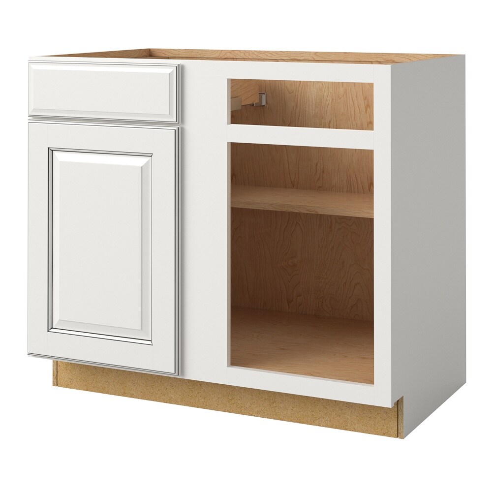 allen + roth 23425BK Bickershire 39-in W x 34.5-in H x 24-in D Pewter Blind Base Fully Assembled Cabinet (Raised Panel Square Style)