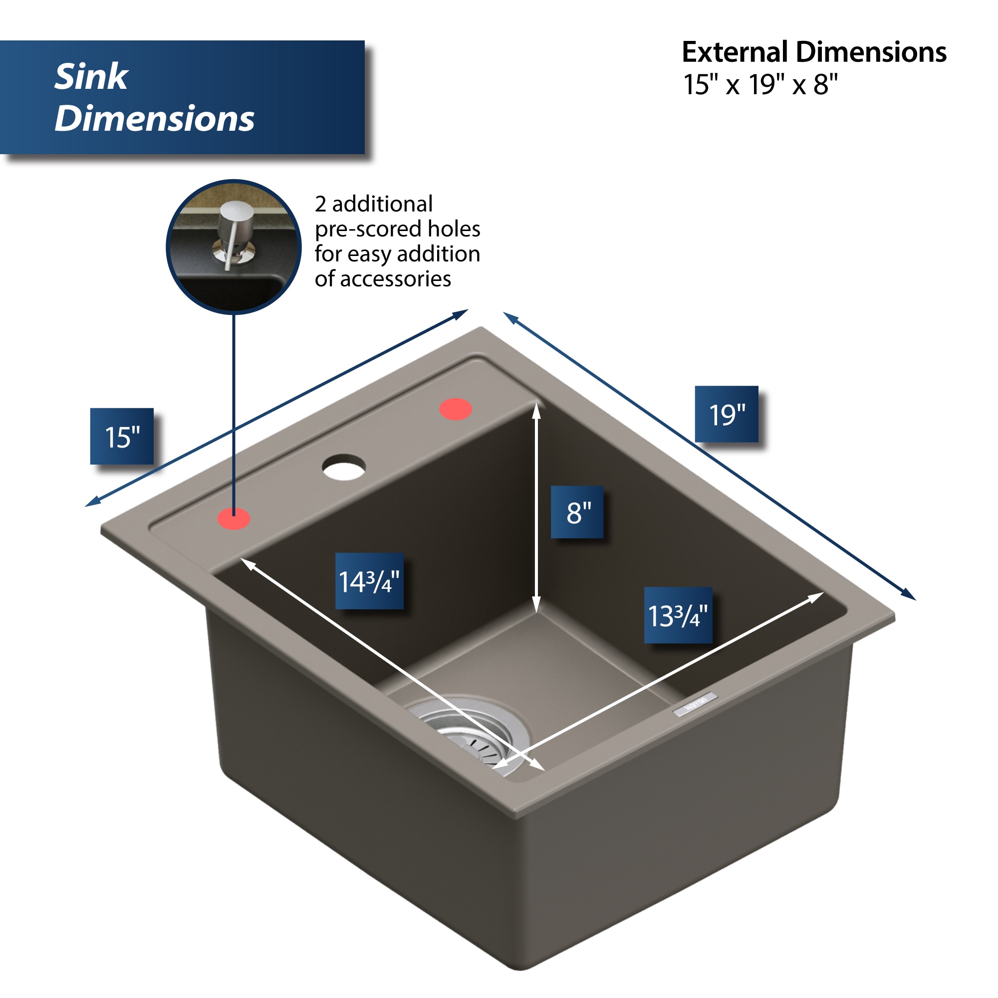 Karran QT-825-CN Bar-Prep-Sinks - View #6