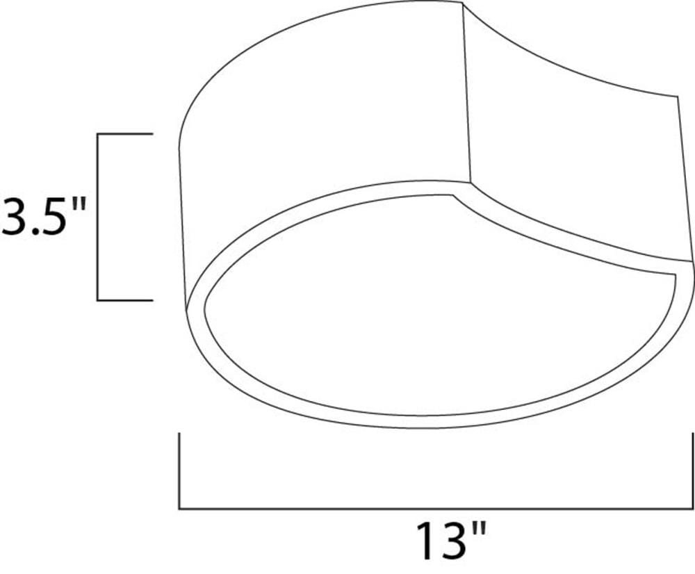 Matte White 13" LED Modular Ceiling Fixture
