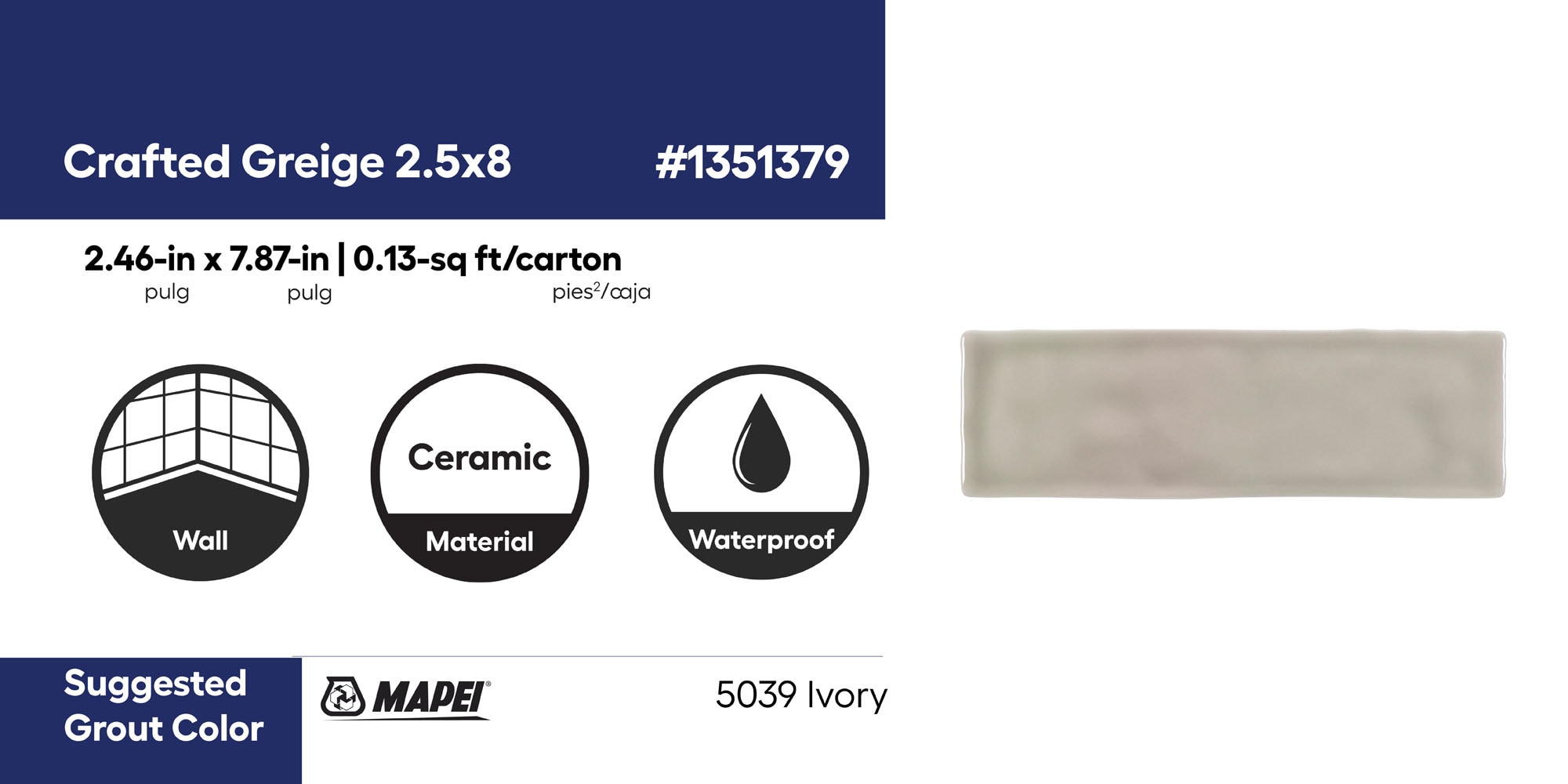 Boutique Ceramic LWBOUT2508GRGE Ceramic-Tile - View #9