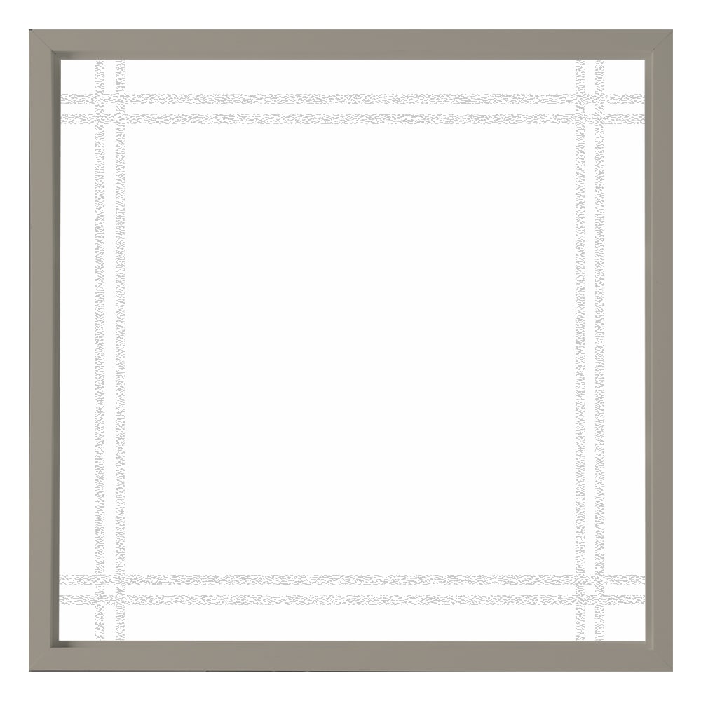 Hy-Lite DF4747PRAIV1500DW Prairie Decorative Glass 47-1/2-in x 47-1/2-in Driftwood Square Accent Window with Grids