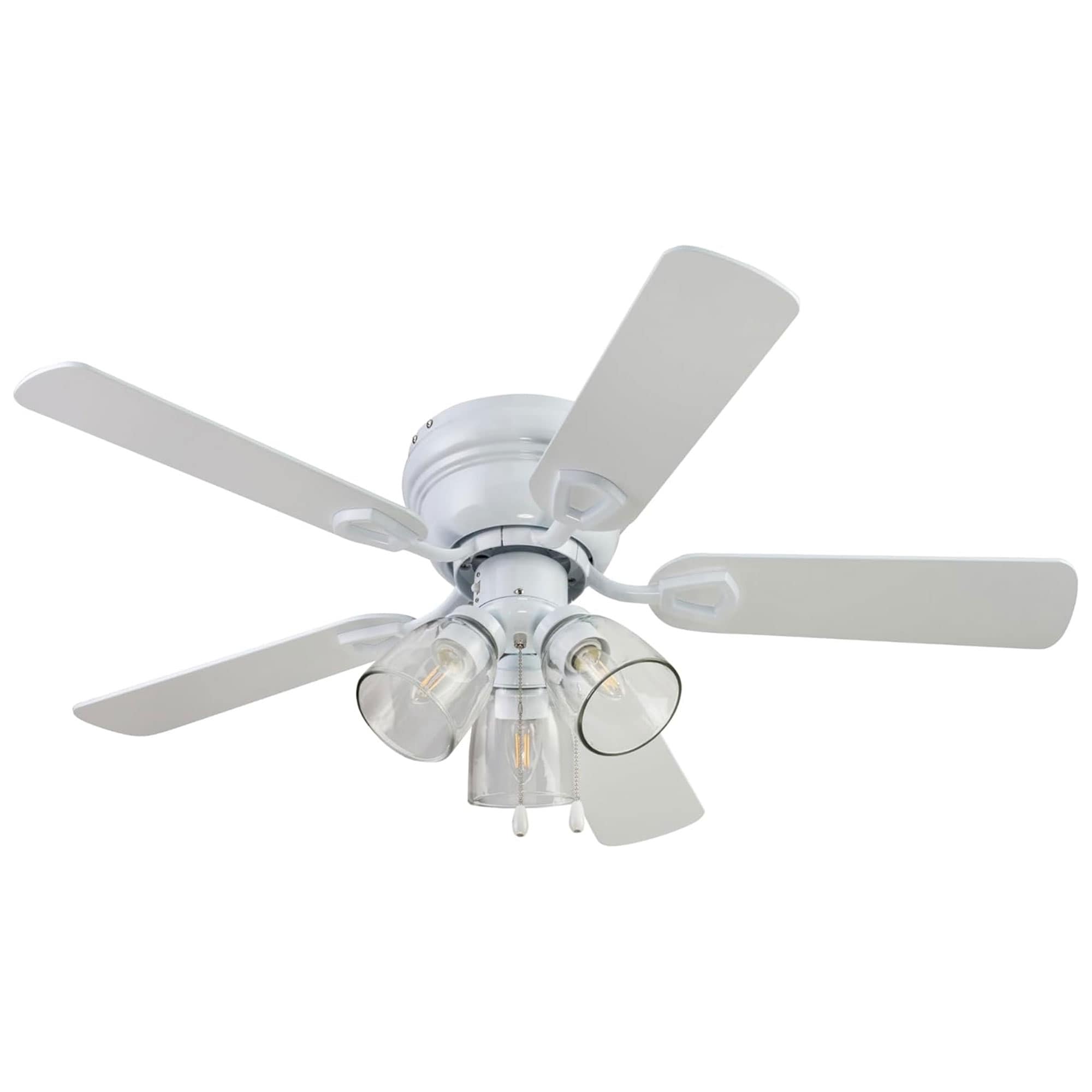 Portage Bay 417424 Renton Ceiling Fan with Quiet  Reversible Motor  52 Inches  Brushed Nickel