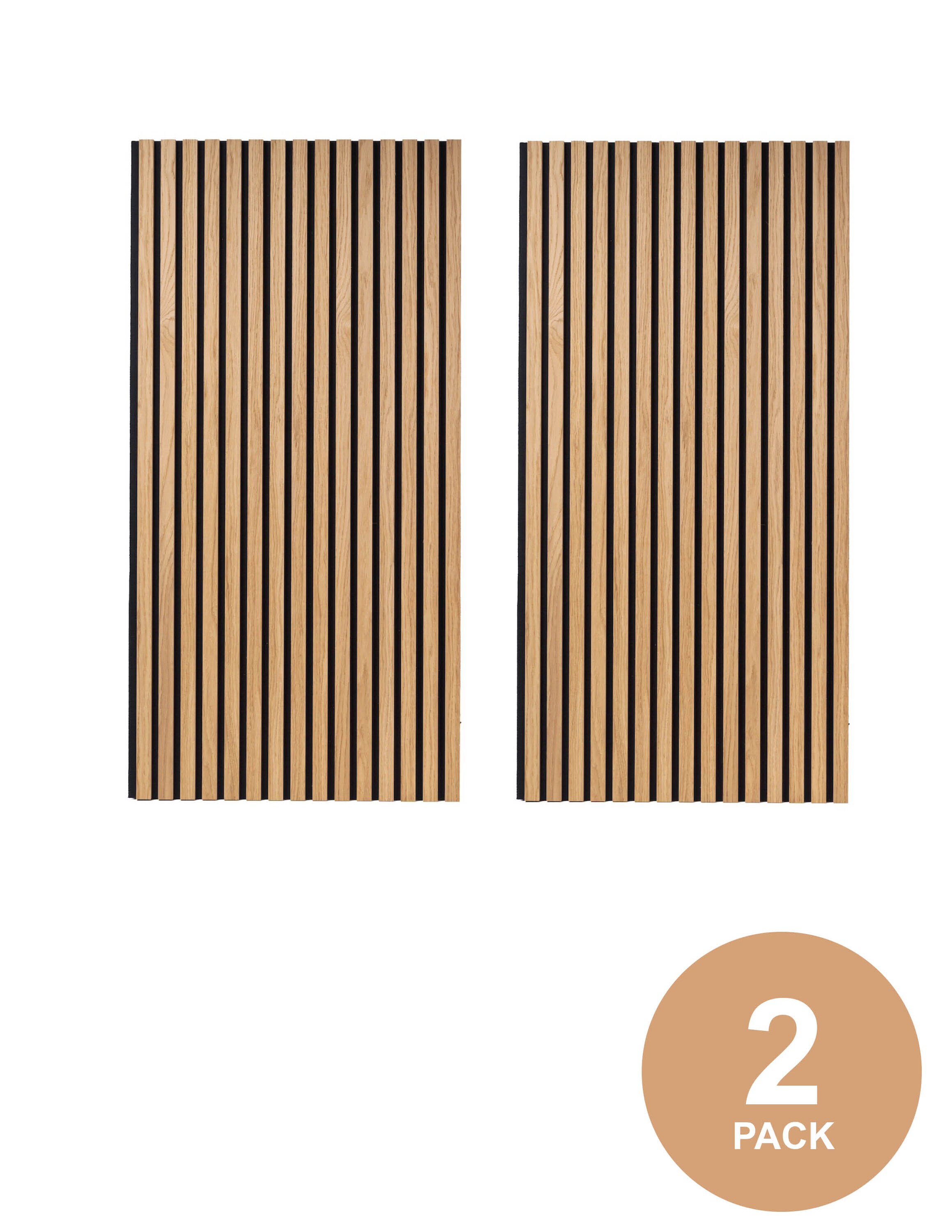 Origin 21 46.26-in x 20.96-in Oak Veneer Veneer Acoustical Sound Absorbing Panel 2 -Pack