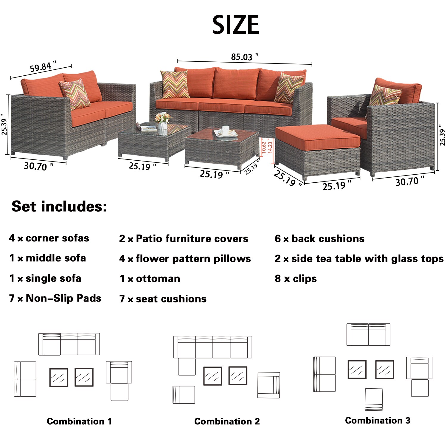 Ovios BLA800-9 Patio-Conversation-Sets - View #5
