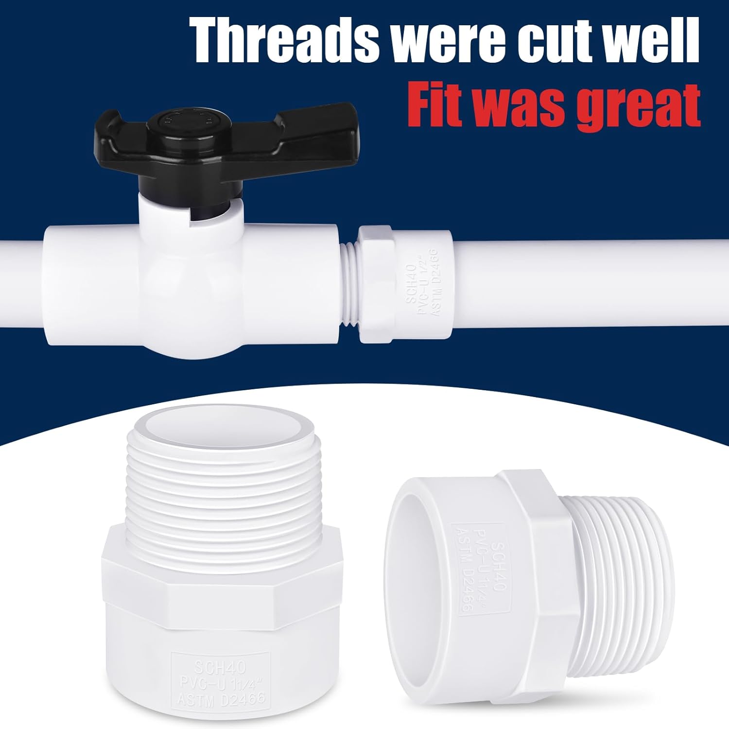 letsfix LETSFIX-B0BR86R698 Pvc-Pressure-Sch-40-Fittings - View #3