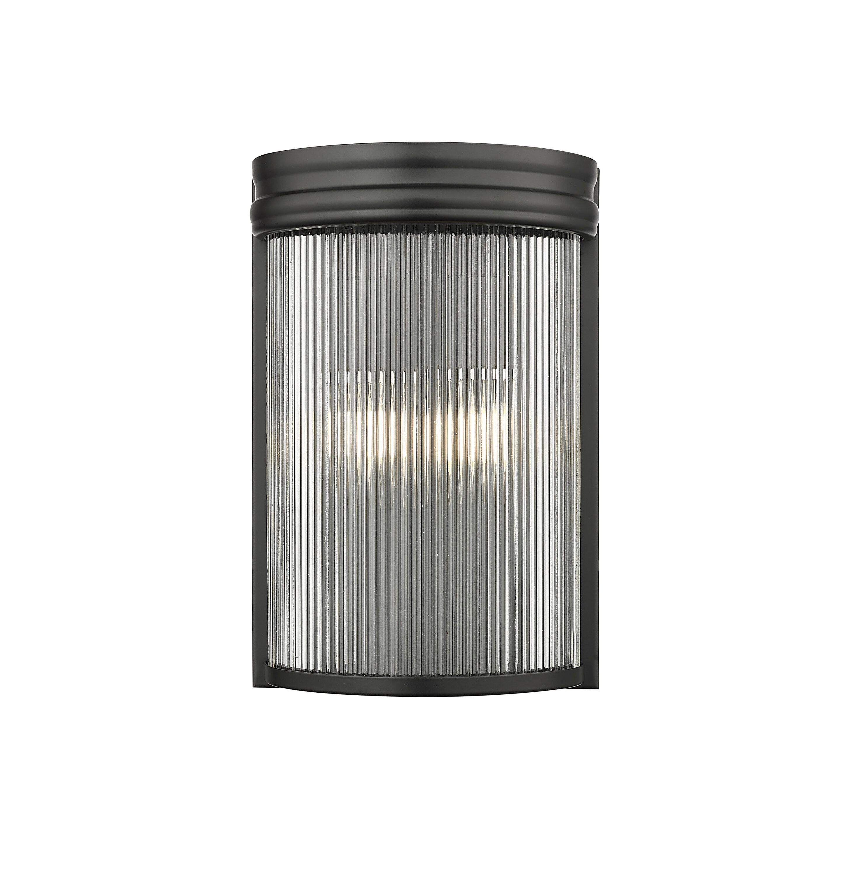 Z-Lite 7504-2S-MB Carnaby 8-in W 2 -Light Matte Black Transitional Wall Sconce