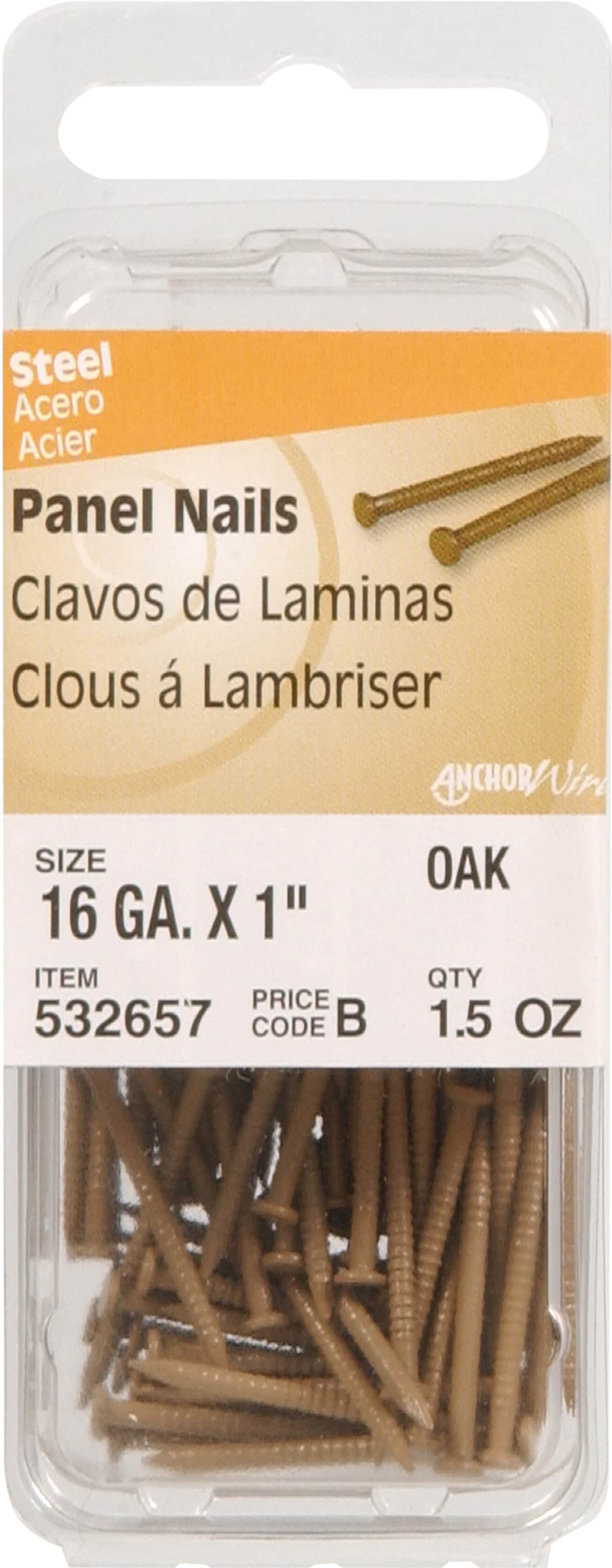 Hillman 1-in 16-Gauge Coated Steel Panel Board Nails (1.5-oz) In The