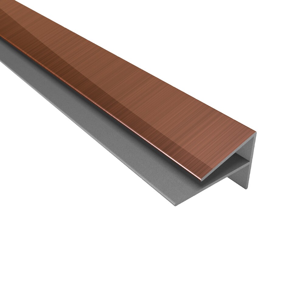 ACP 178-25 0.75-in W x 48-in L Polished Copper PVC Tile Edge Trim