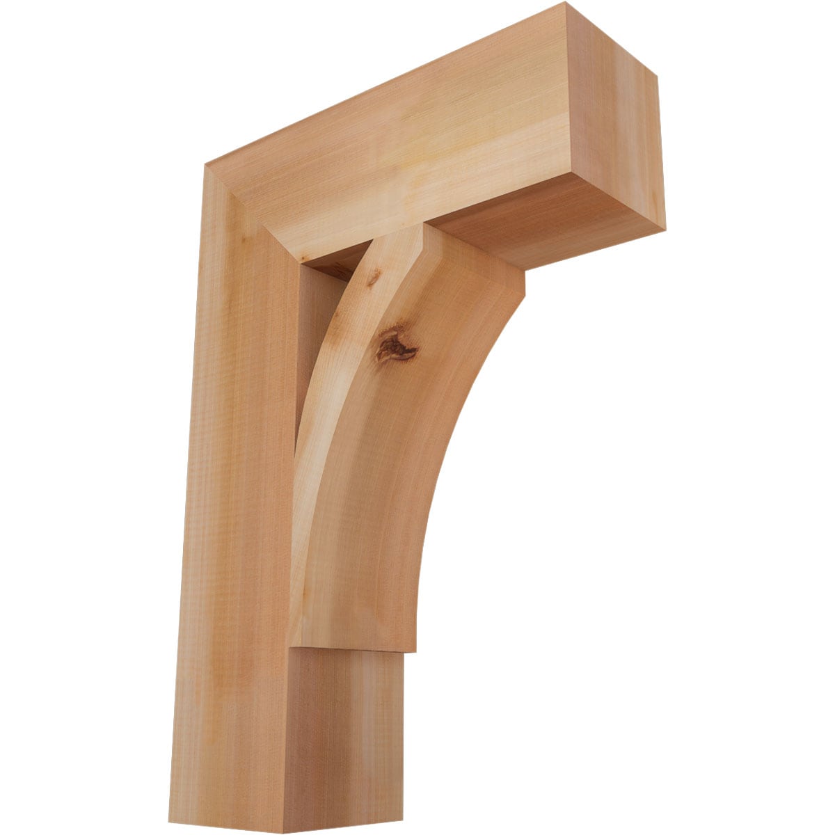 Ekena Millwork BKT06X18X26THR05SWR Thorton block smooth 5-1/2-in x 18-in x 26-in Western Red Cedar Wood Standard Bracket