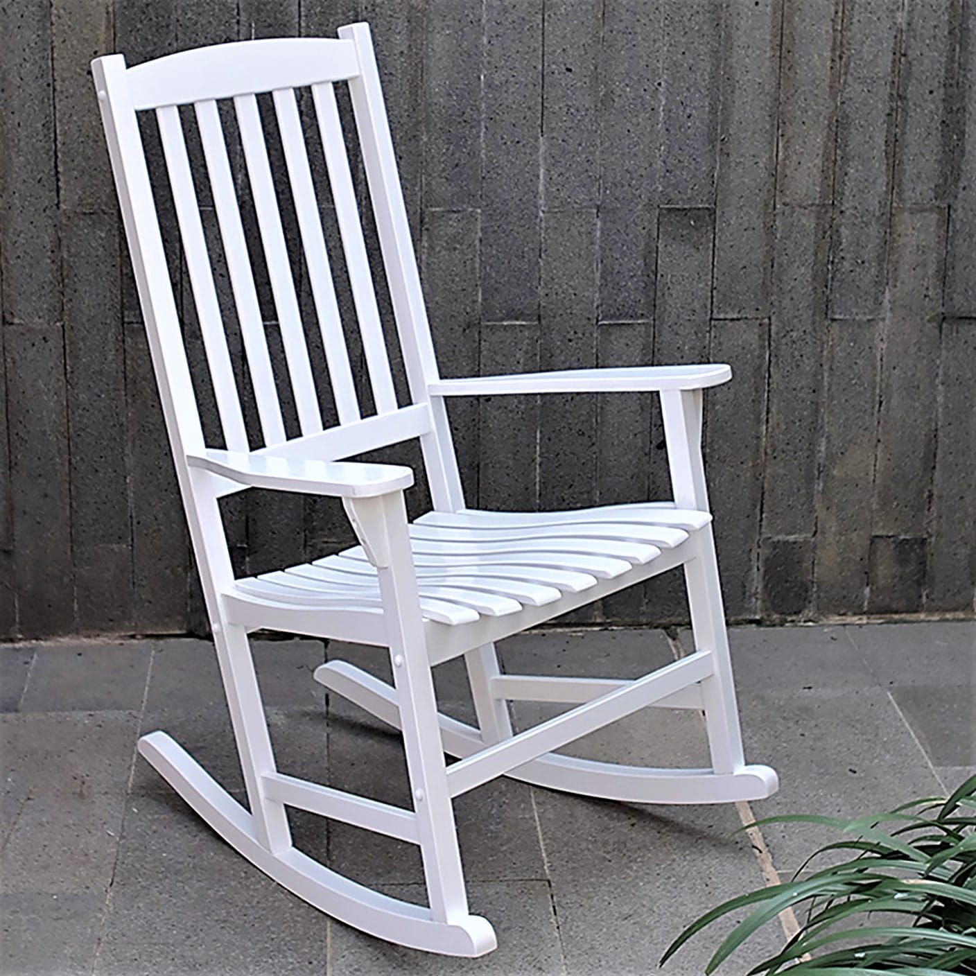 Cambridge Casual Thames Set Of 2 White Wood Frame Rocking Chair With   65640308 