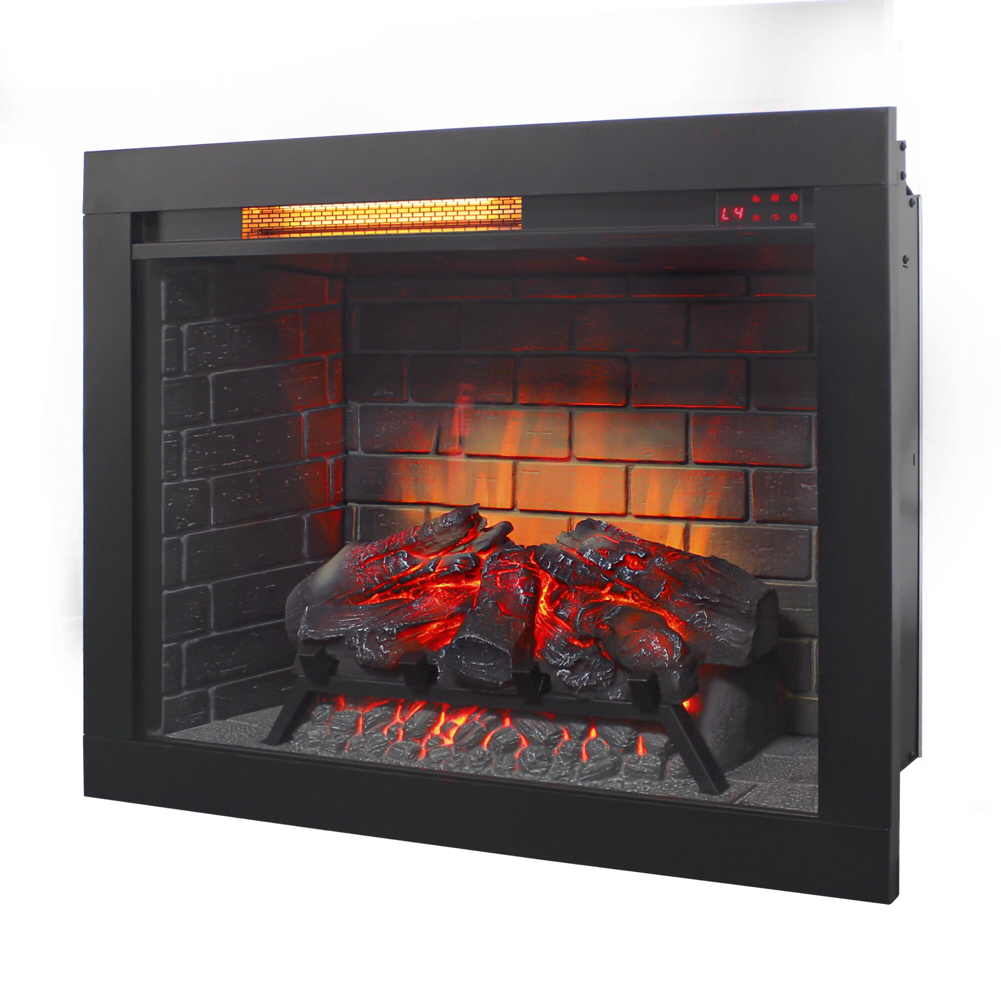 LUXEYARD 28 Inch Infrared Electric Fireplace with Removable Trim Kit Insert Touch Panel Home Decor Heater #DS-R-N-226