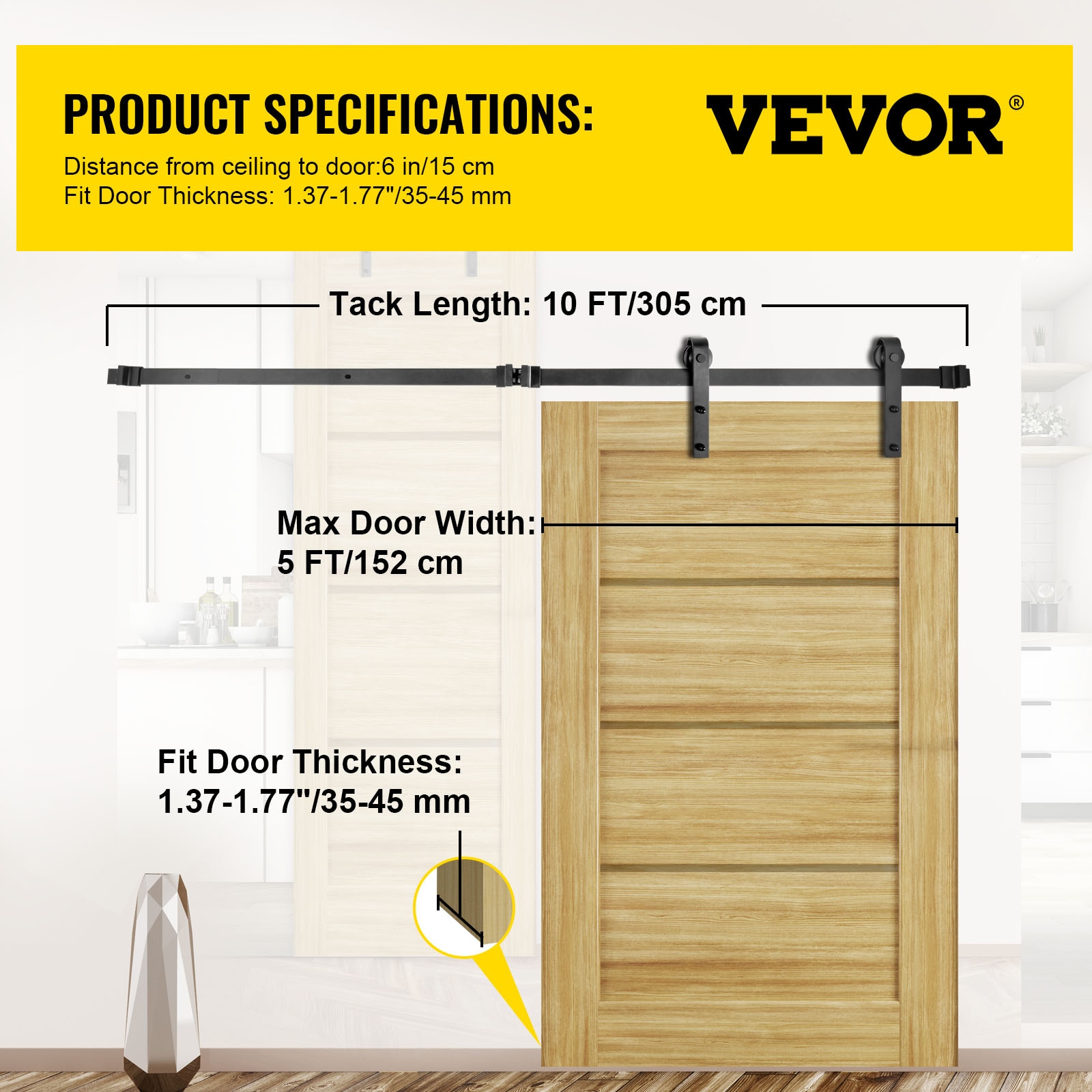 VEVOR HDGCDGSMJ10FTKVRJV0 Barn-Door-Roller-Kits - View #8