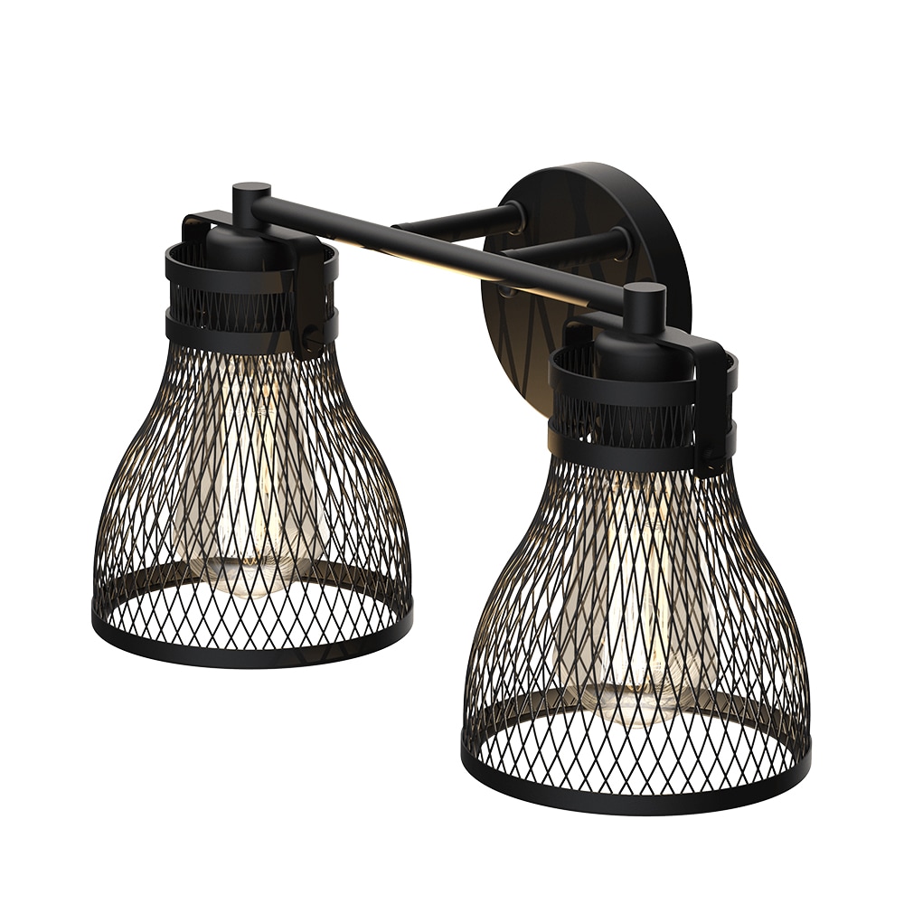 KODA LM030190-1 Carnegie 16.3-in 2 -Light Matte Black Industrial Vanity light