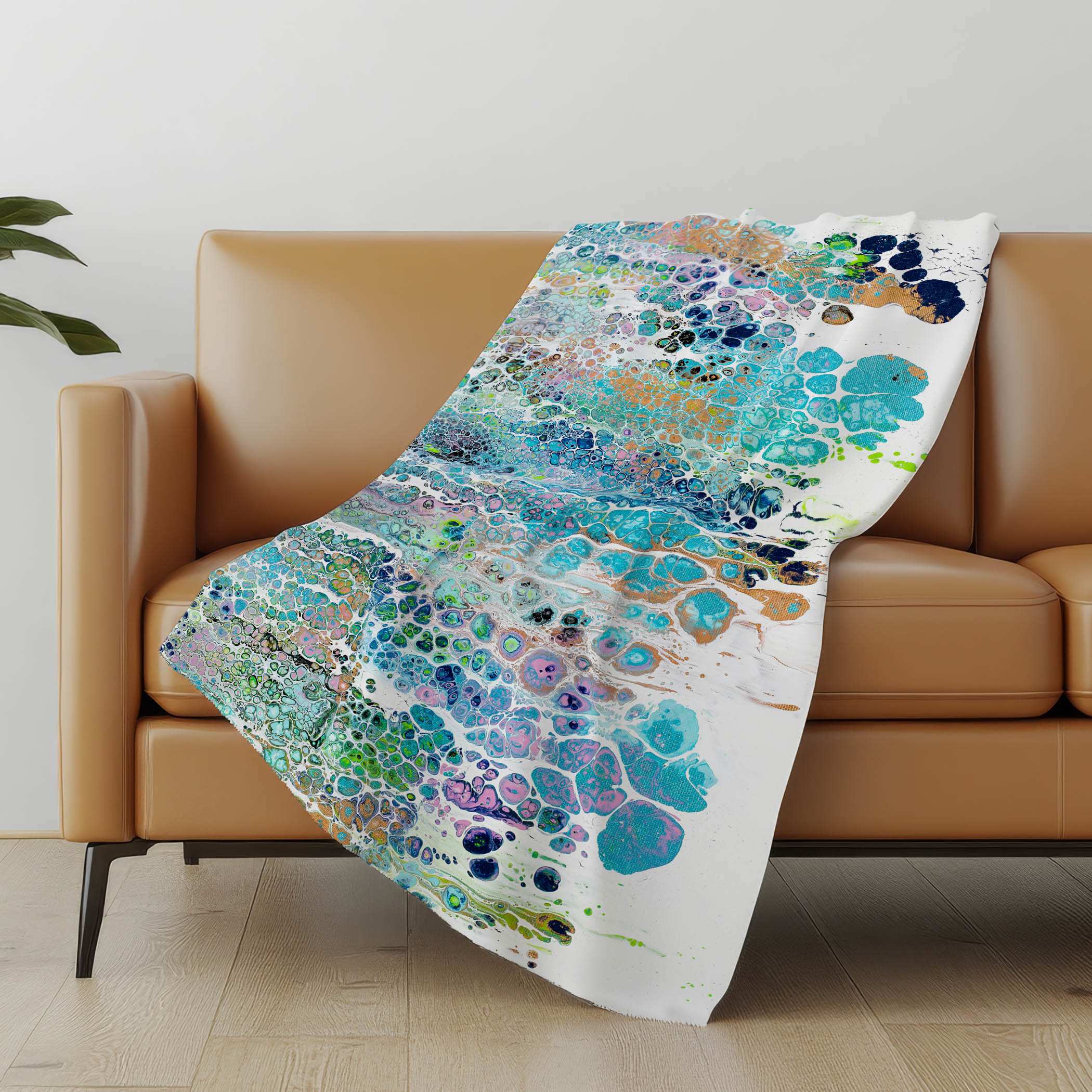 Addison Rugs ASB65MR50X70 Premium Machine Washable Addison ASB65 Mermaid Sherpa Throw Blanket