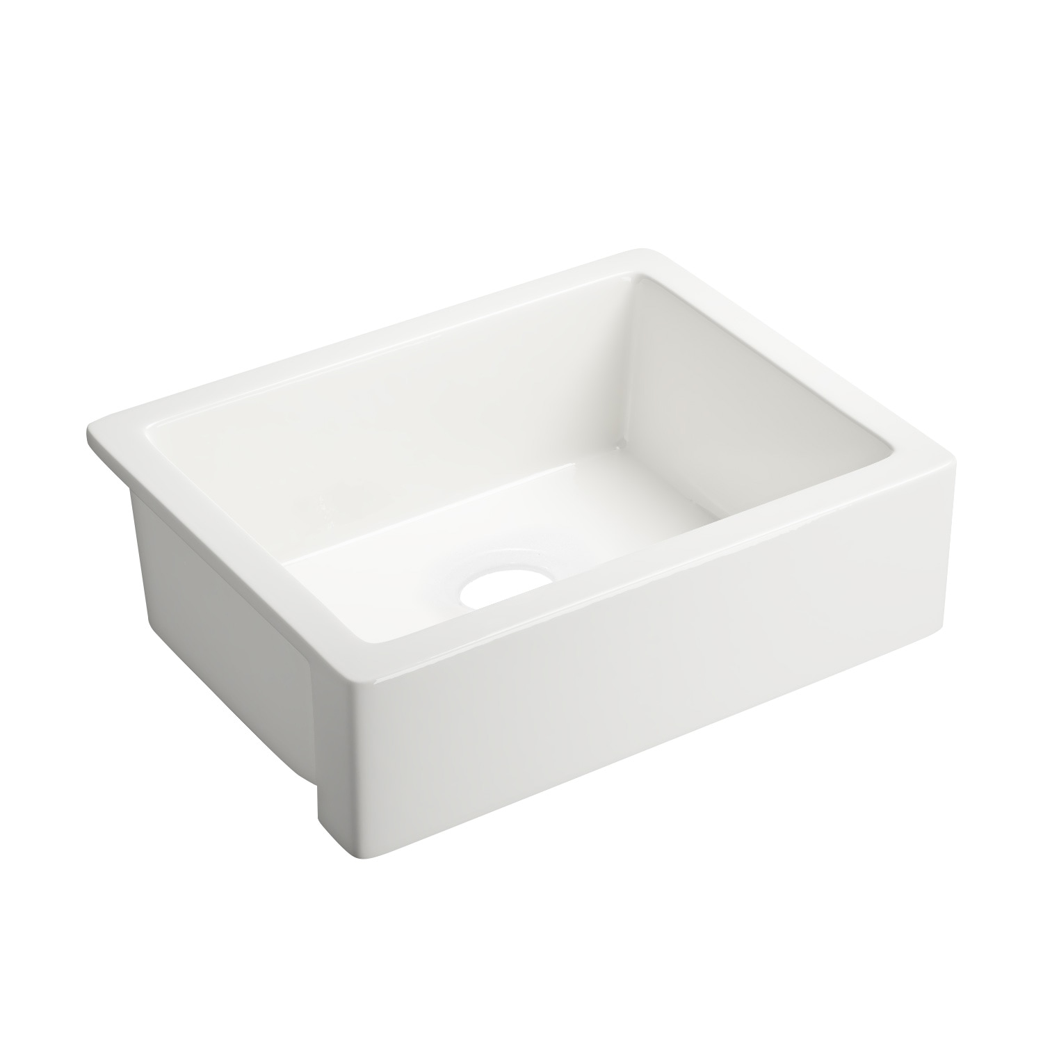 Tatayosi 24 Inch White Ceramic Farmhouse Kitchen Sink