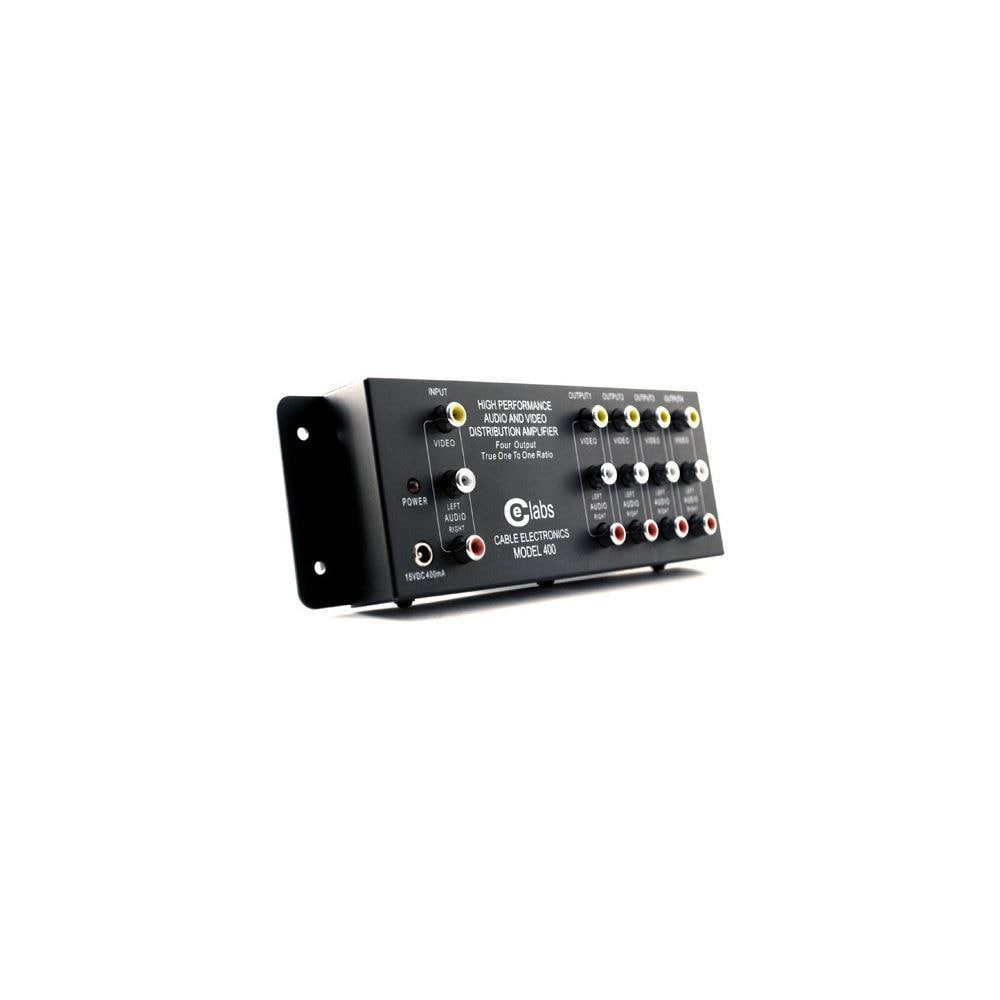 CE labs TCNCD346209 CE Labs CEL-AV400 1x4 Composite Video and Stereo Audio RCA Distribution Amplifier