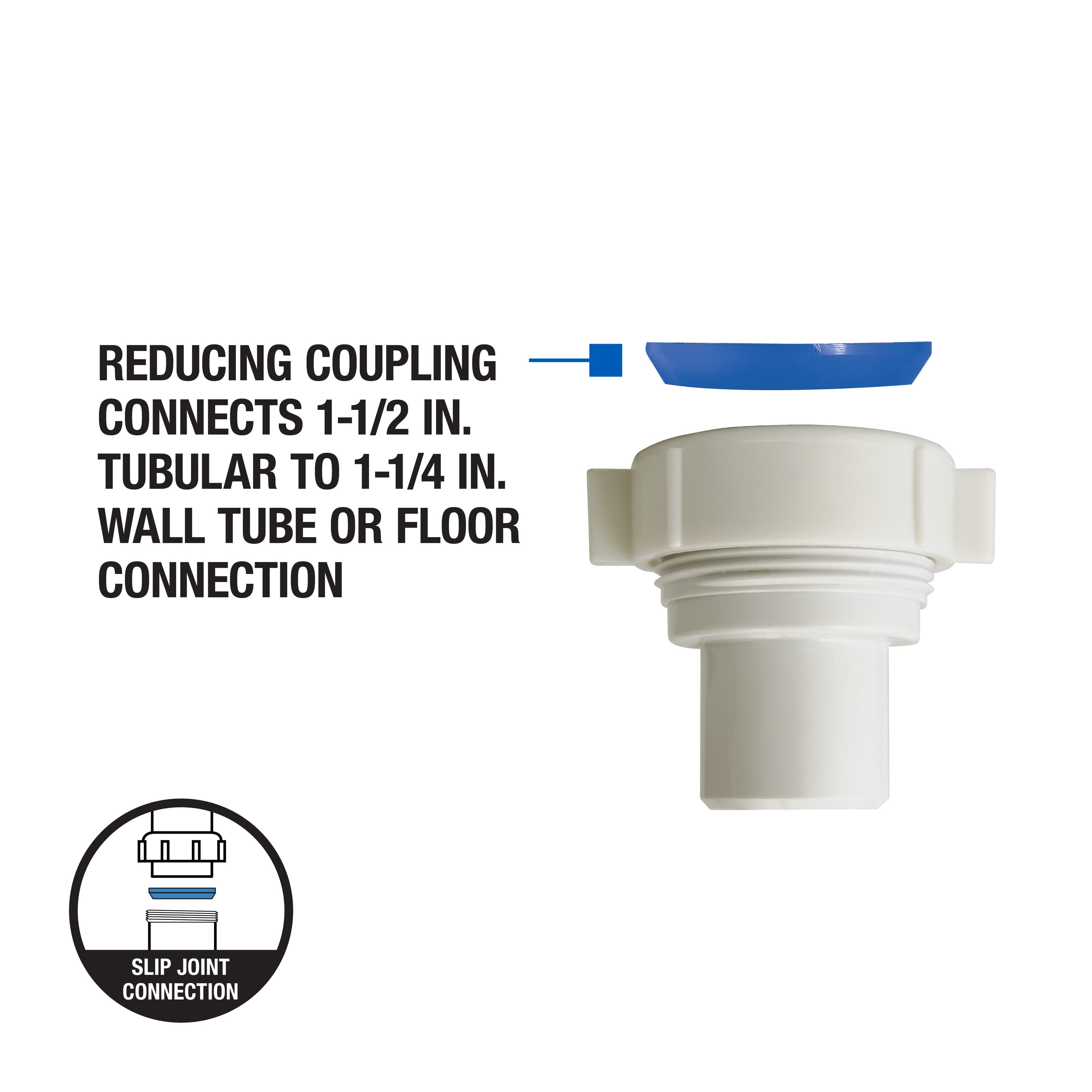 Dearborn 1000000646 1-1/2-in Plastic Reducer coupling