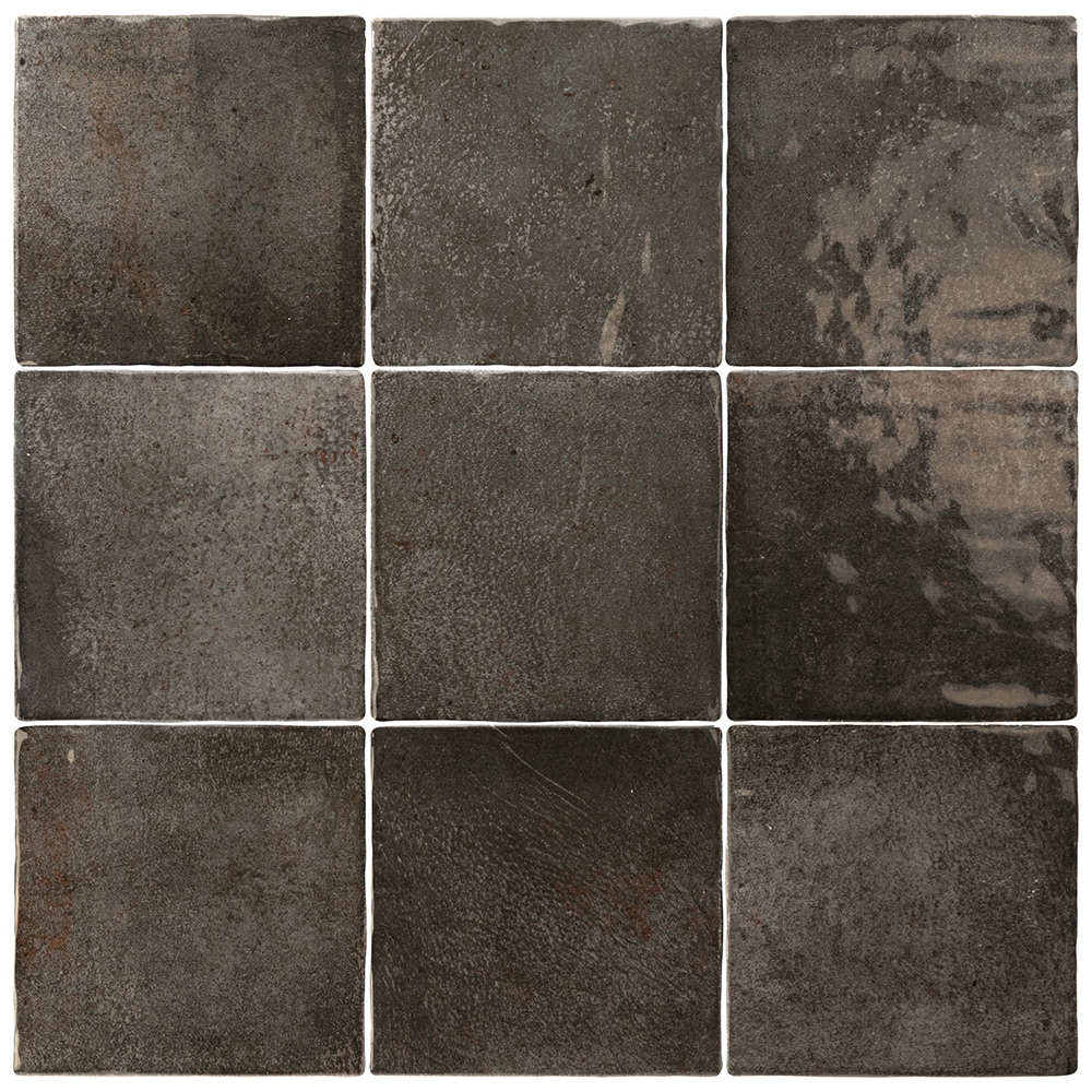 The Tile Life SVERT0404SO Sample - Vela Soot 4-in x 4-in Glossy Porcelain Wall Tile