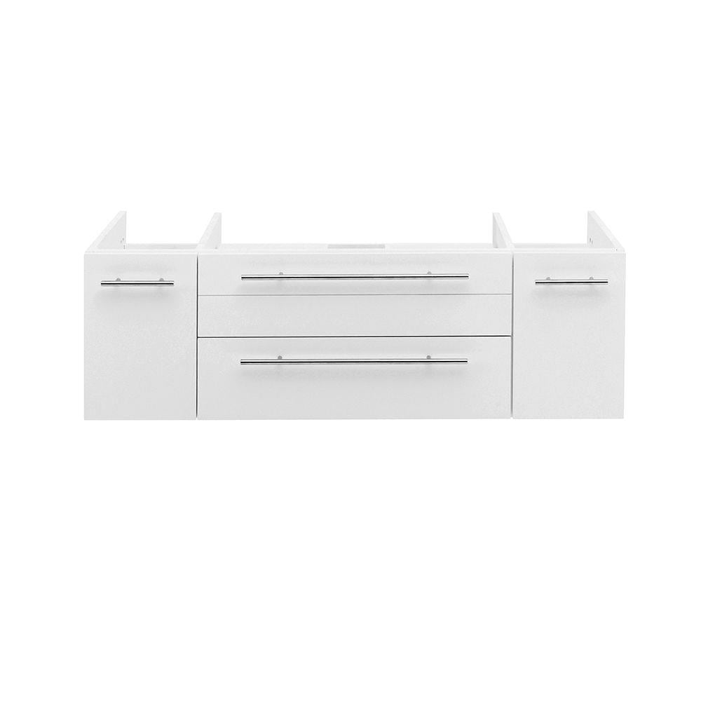 Fresca FCB6148WH-VSL Lucera 48-in White Floating Bathroom Vanity Base Cabinet without Top