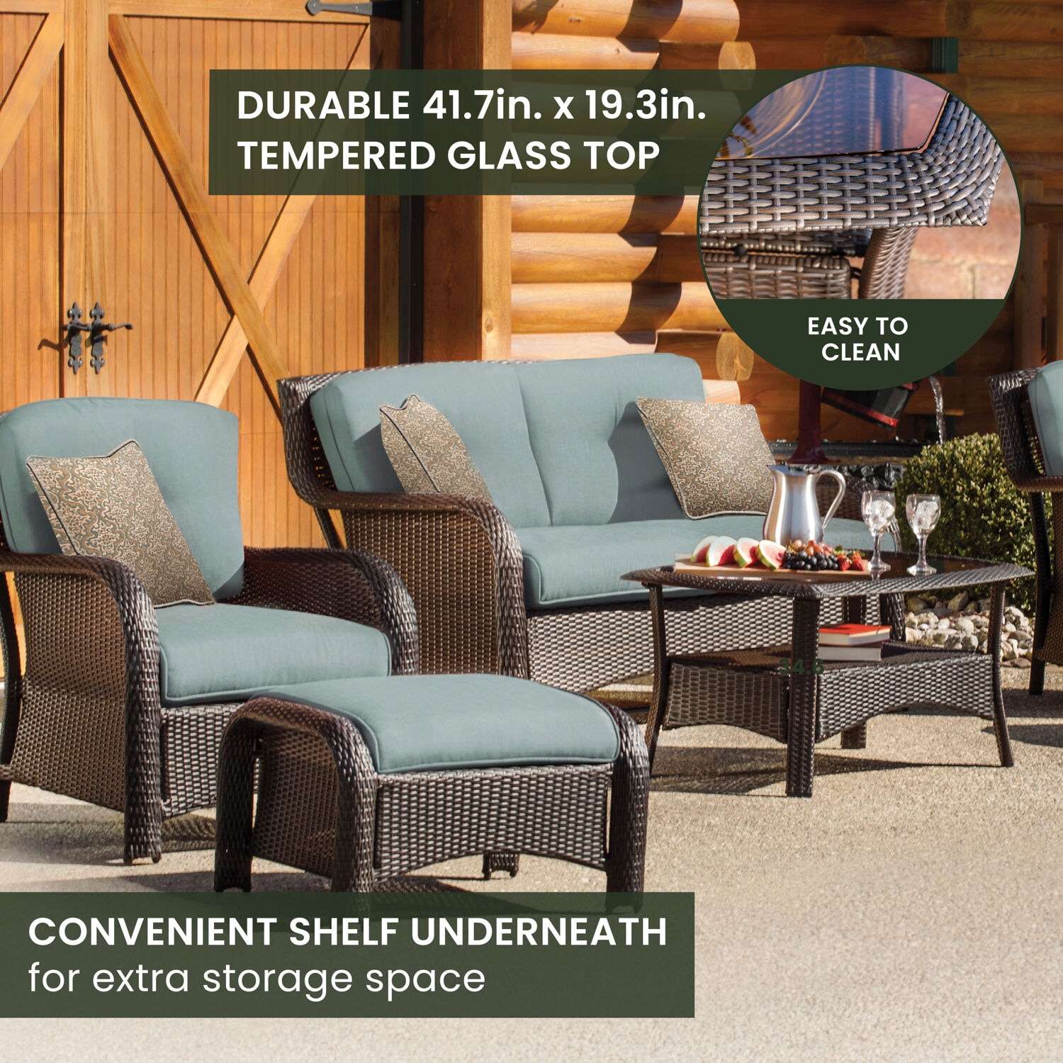 Hanover STRATHMERE6PCBLU Patio-Conversation-Sets - View #6