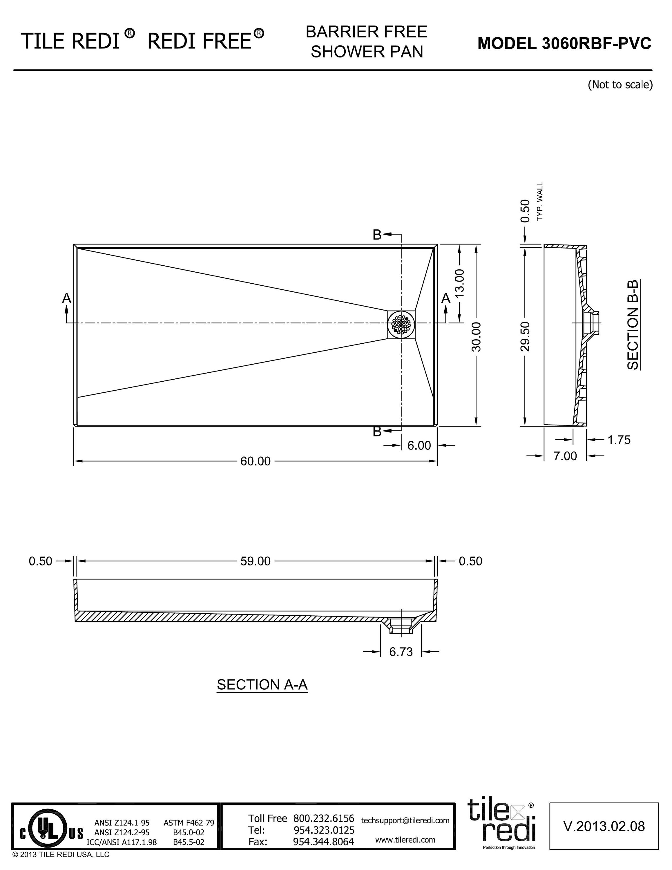 Tile Redi 3060RBF-PVC Shower-Floors - View #9