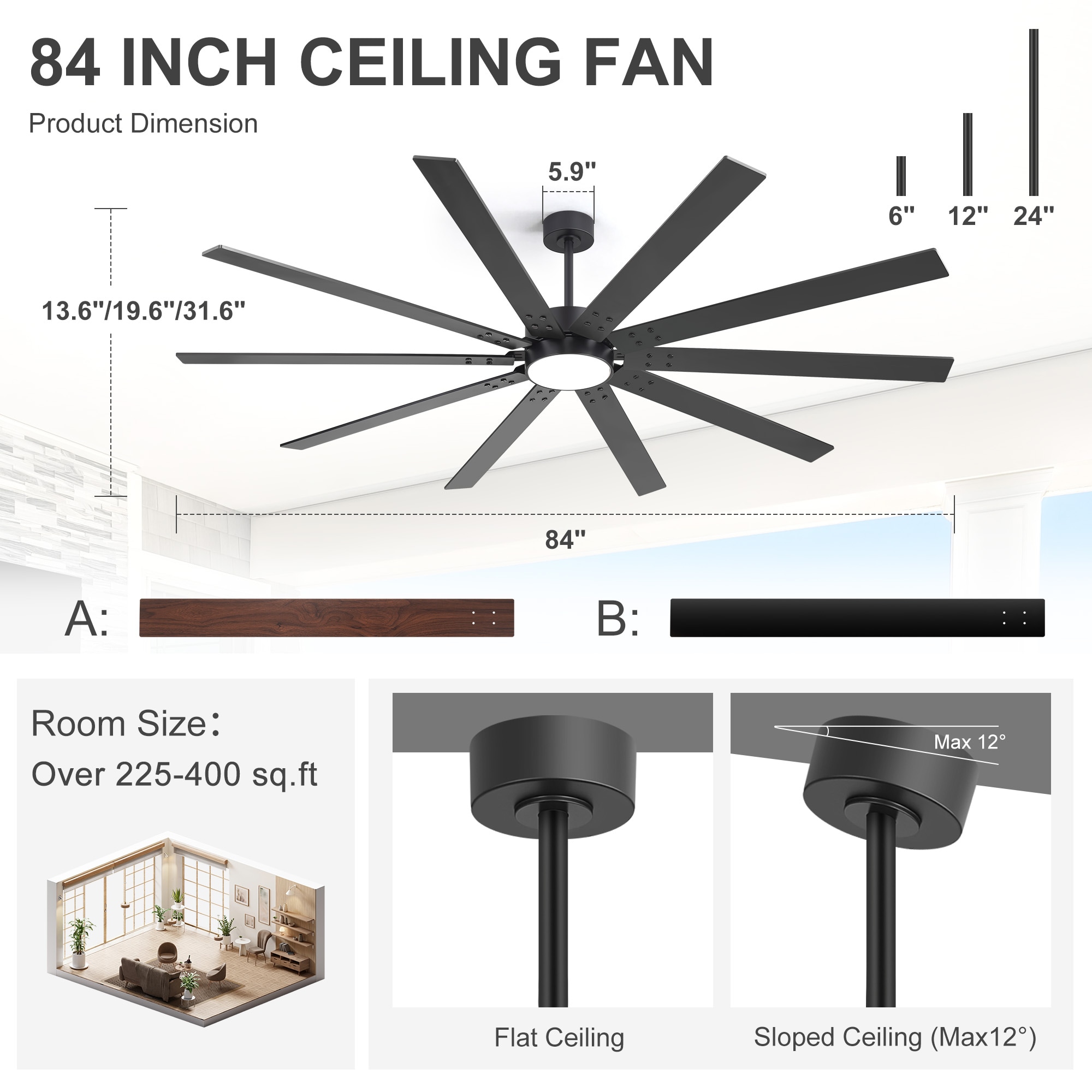 Airsurfer AS-35086-BK-Z Ceiling-Fans - View #3