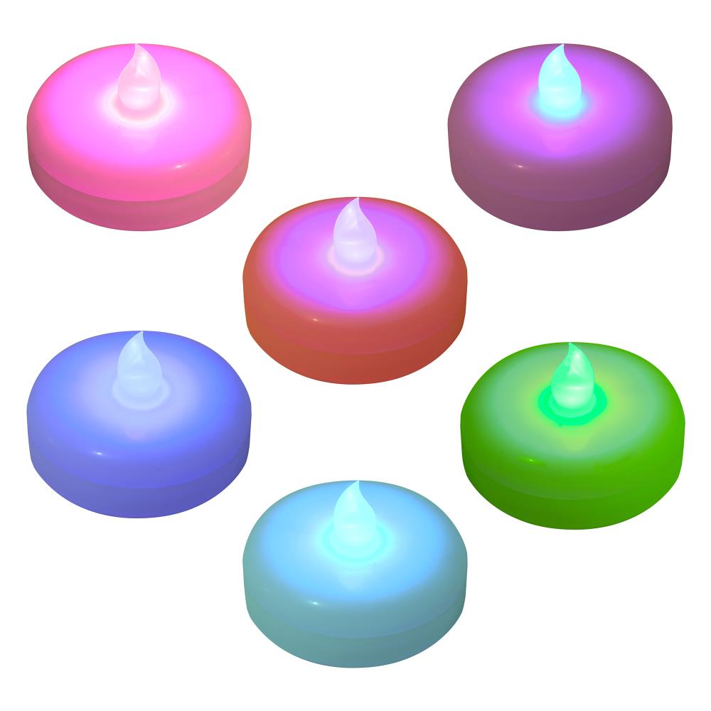 LumaBase 6-Pack Unscented Multicolor Flameless LED Electric Candle at ...