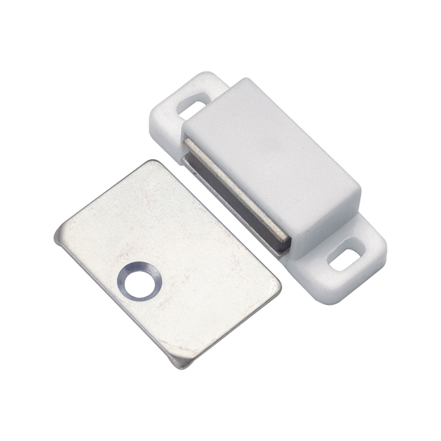 Hickory Hardware 16.002-mm White Magnetic Catch Cabinet Latch (25-Pack ...