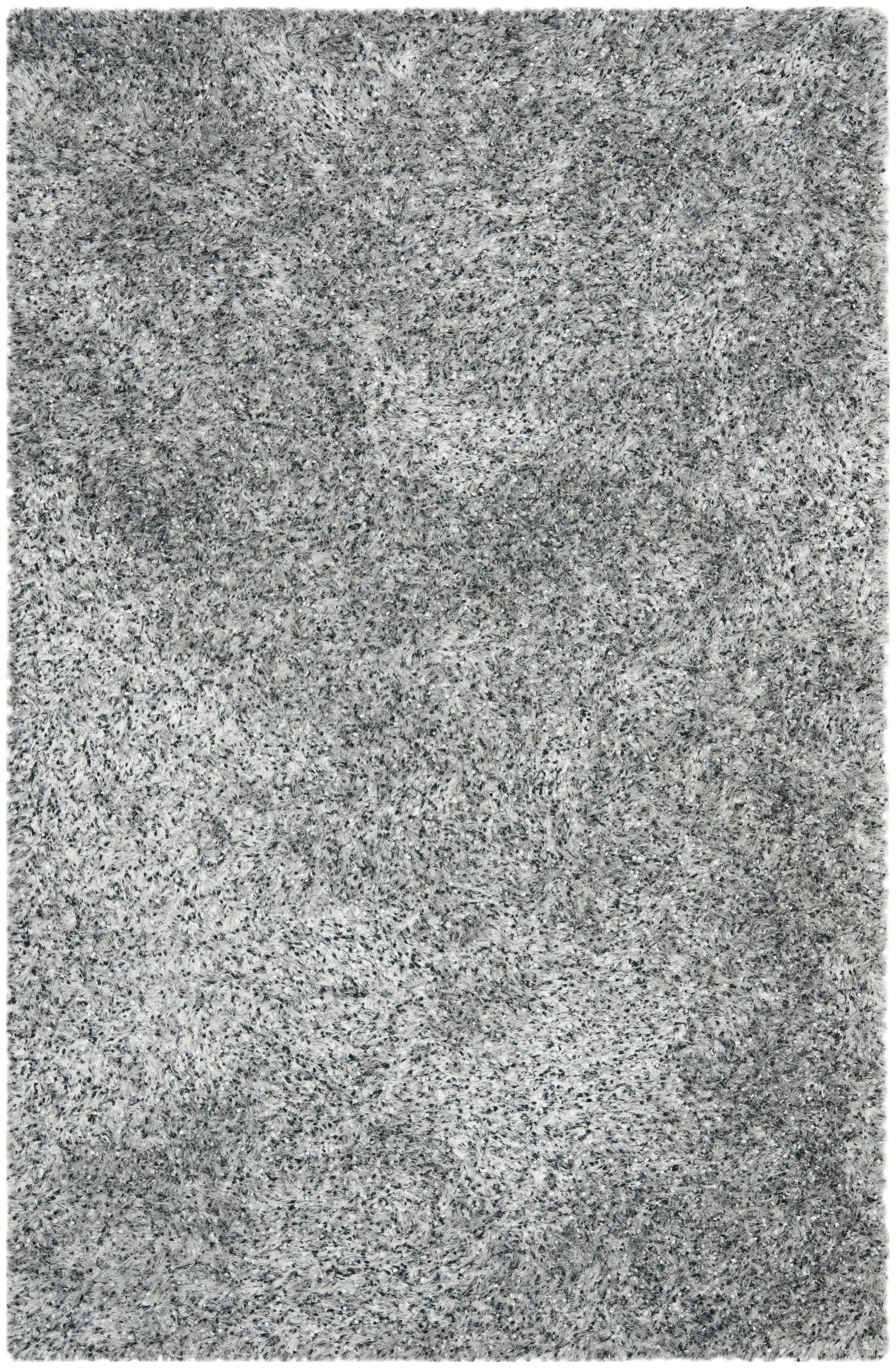 Safavieh MLS431S-6 Malibu Shag 6 x 9 (ft) Tufted Polyester Silver Rectangular Indoor Solid Area rug