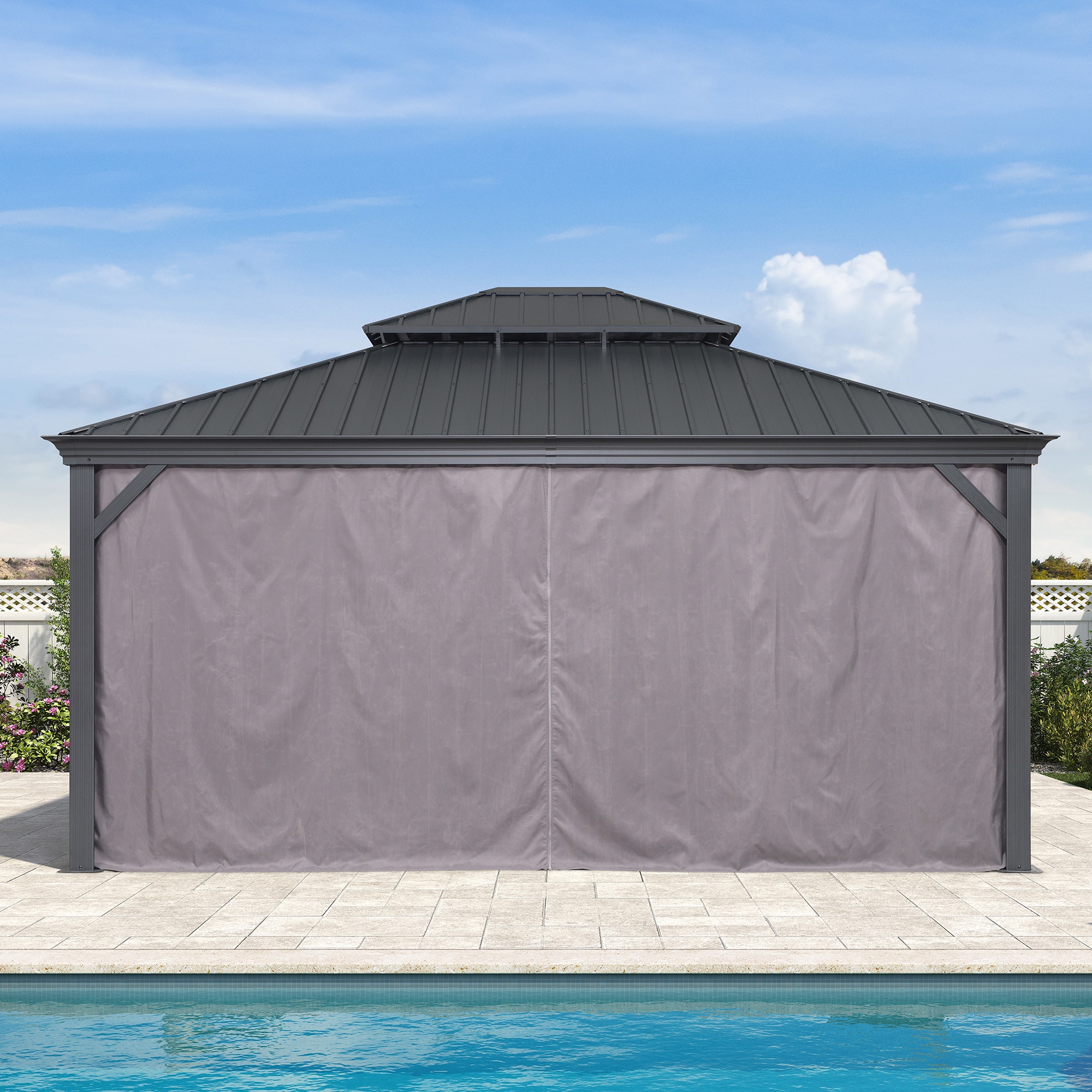 PURPLE LEAF LS04GHTG1416-H Wood-Resin-Gazebos - View #16