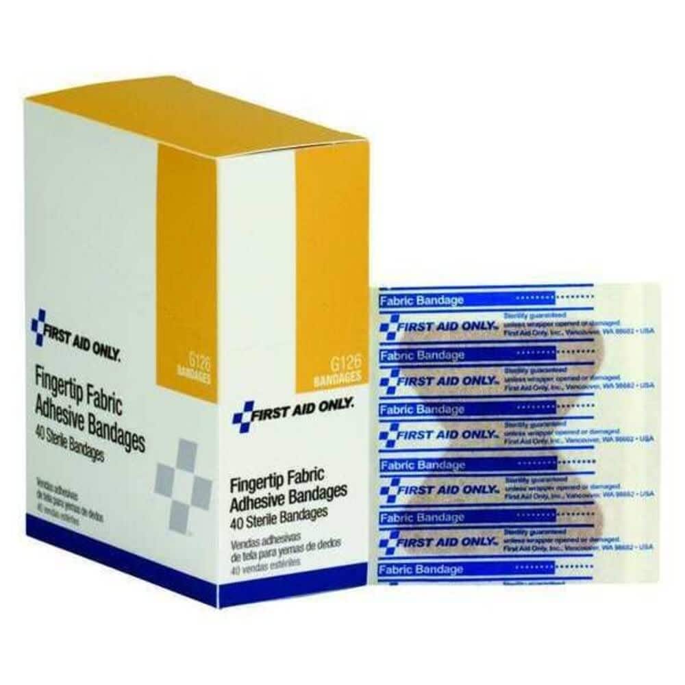 First Aid Only  Fingertip Bandage Fabric 3-1/2inL PK40 G126