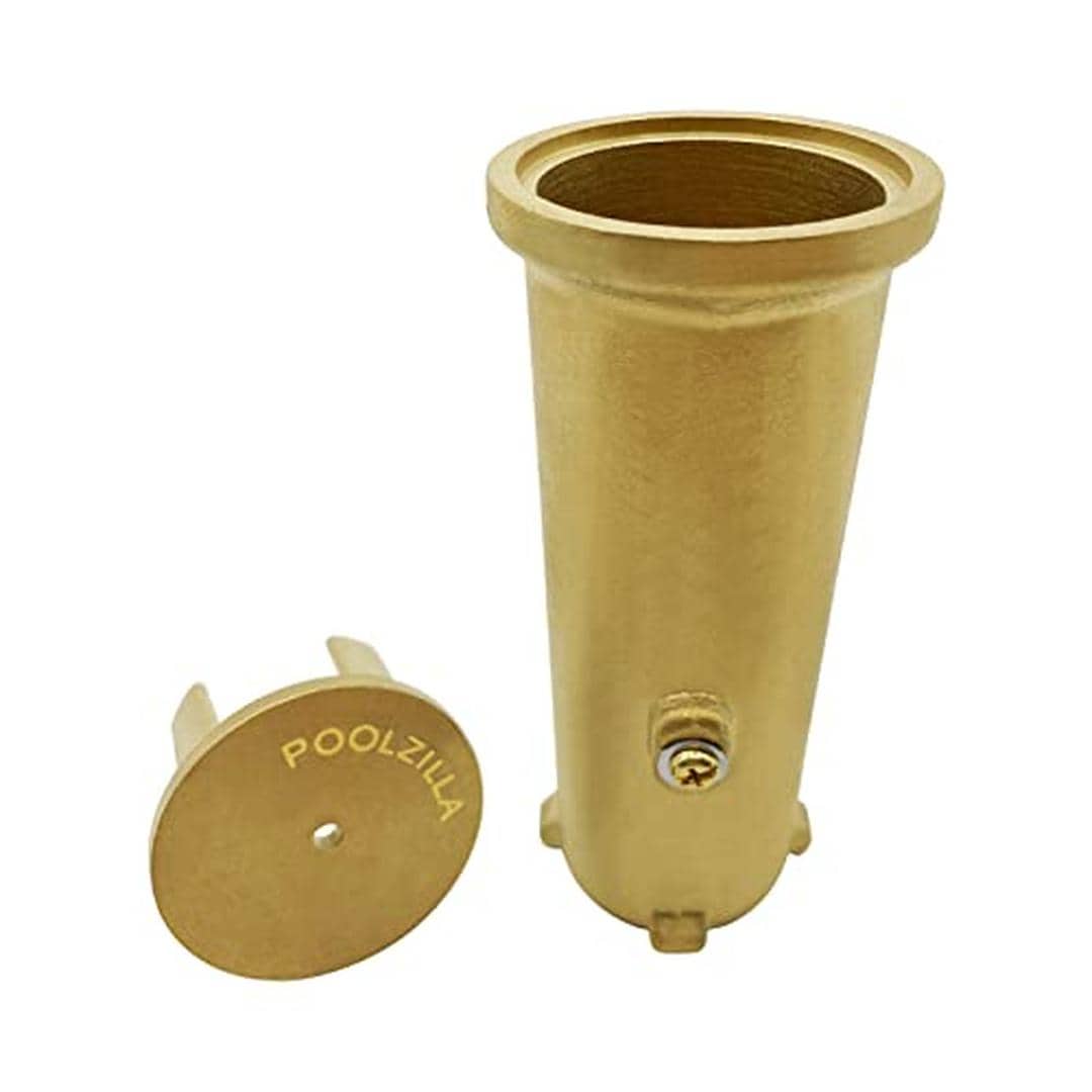 Poolzilla HOOP-ANCHOR-1PK 1 PC Heavy Duty 1.9 In. W x 6 In. H Single Post Anchor for Pool Basketball or Volleyball Net includes Cap and Bonding Screw