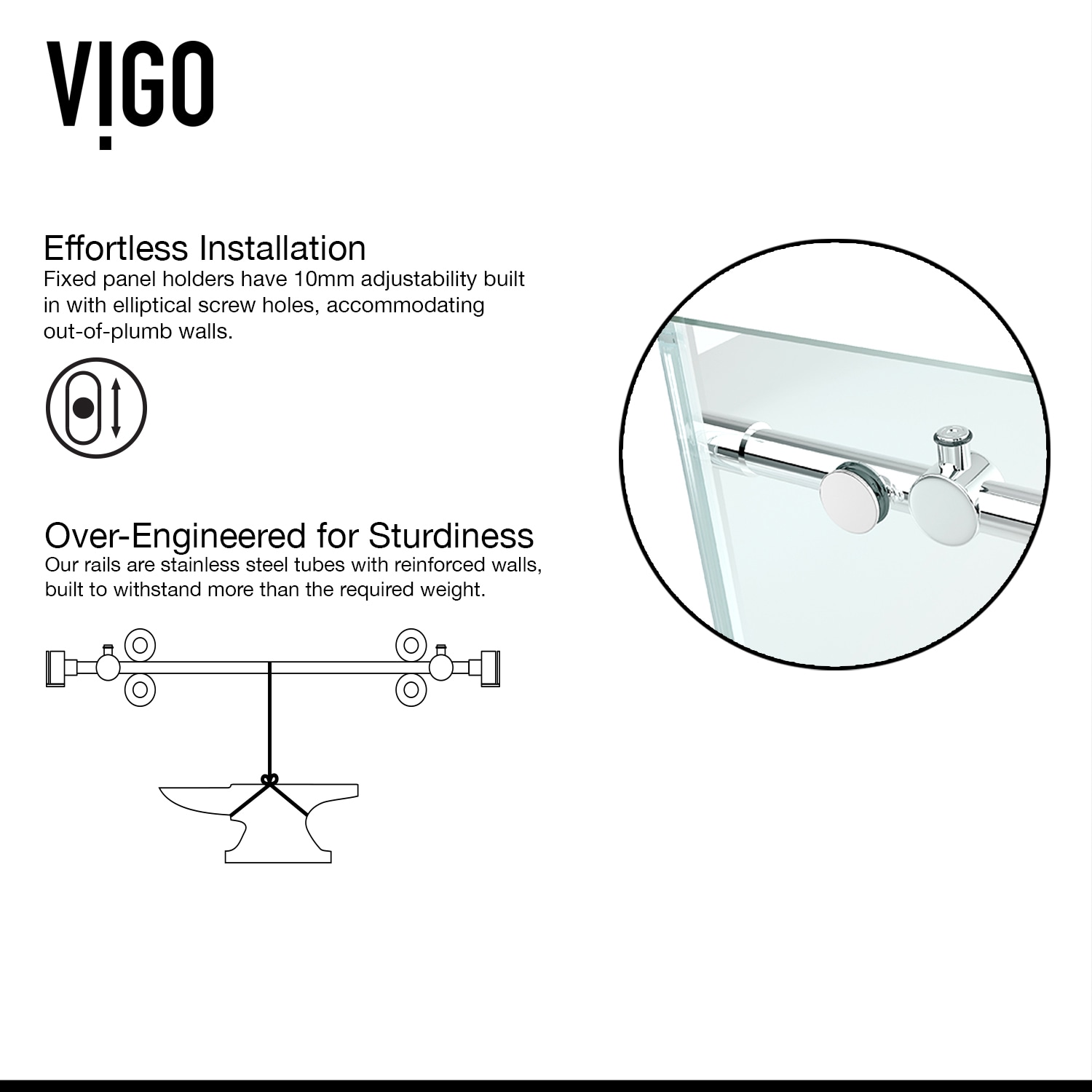 VIGO VG6051CHCL48WR Alcove-Shower-Kit - View #9