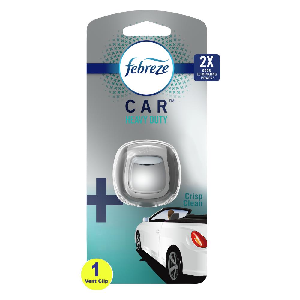 Febreze Heavy Duty Odor-eliminating Vent Clip Crisp Clean Car Air Freshener  in the Air Fresheners department at Lowes.com