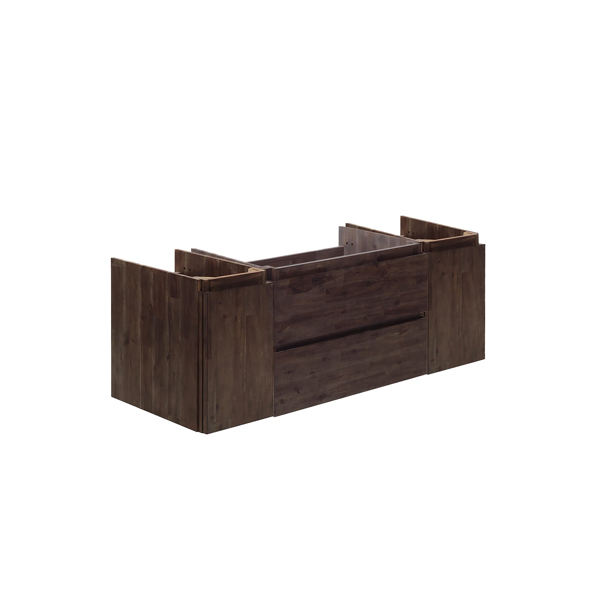 Fresca FCB31-123612ACA Formosa 60-in Acacia Wood Floating Bathroom Vanity Base Cabinet without Top