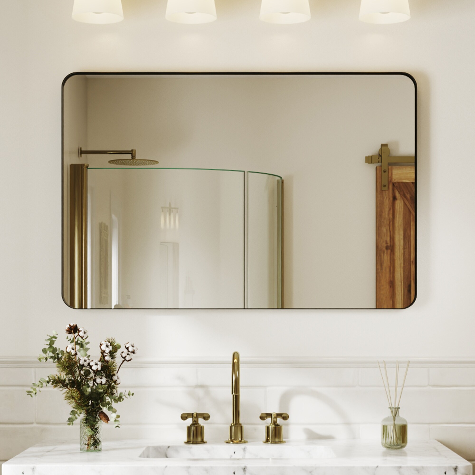 ES-DIY ESBM3036V18B Framed-Bath-Mirrors - View #2