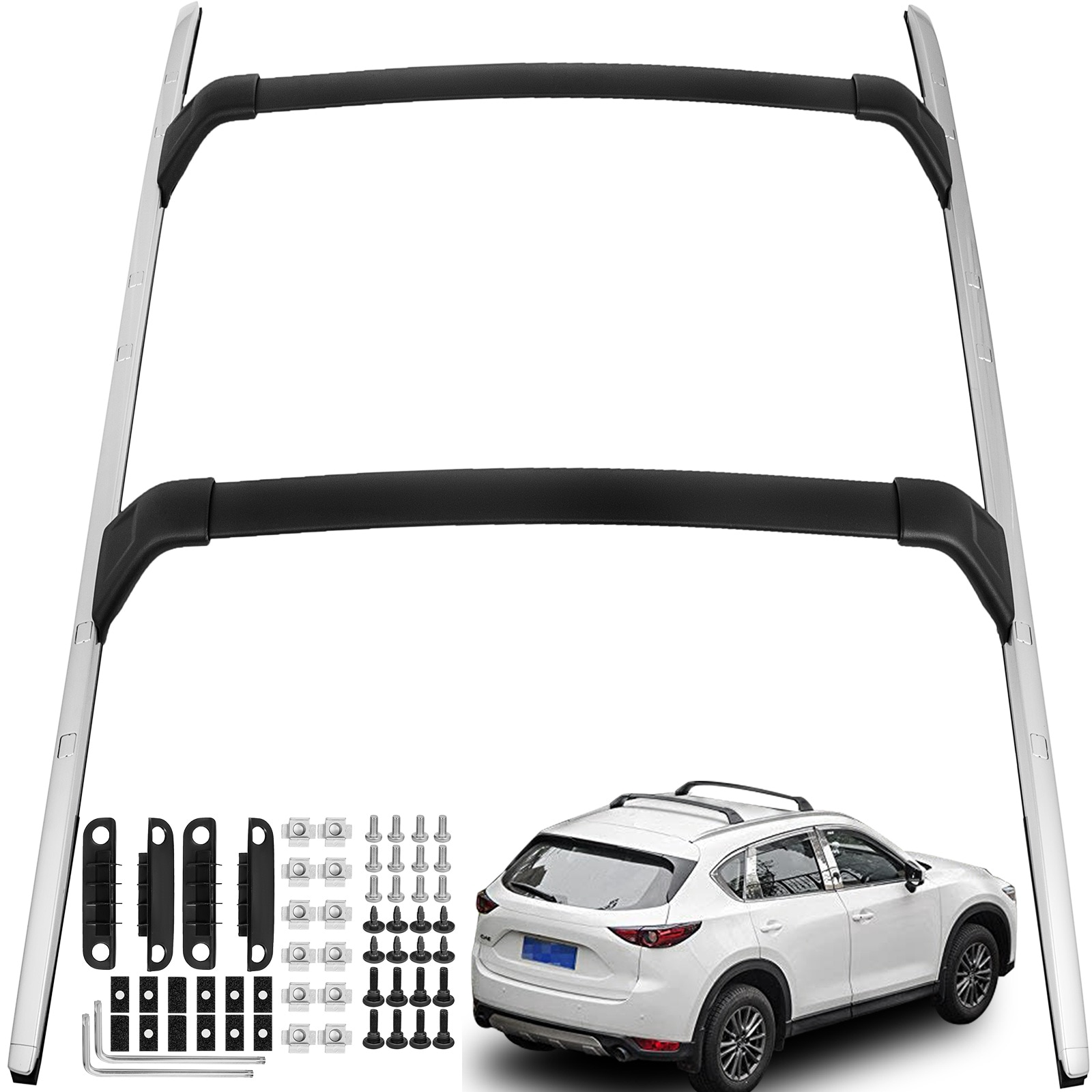 VEVOR Roof Rack Rail 78.7 in Aluminum Roof Multi use Rack Hardware Included in the Cargo Racking department at Lowes