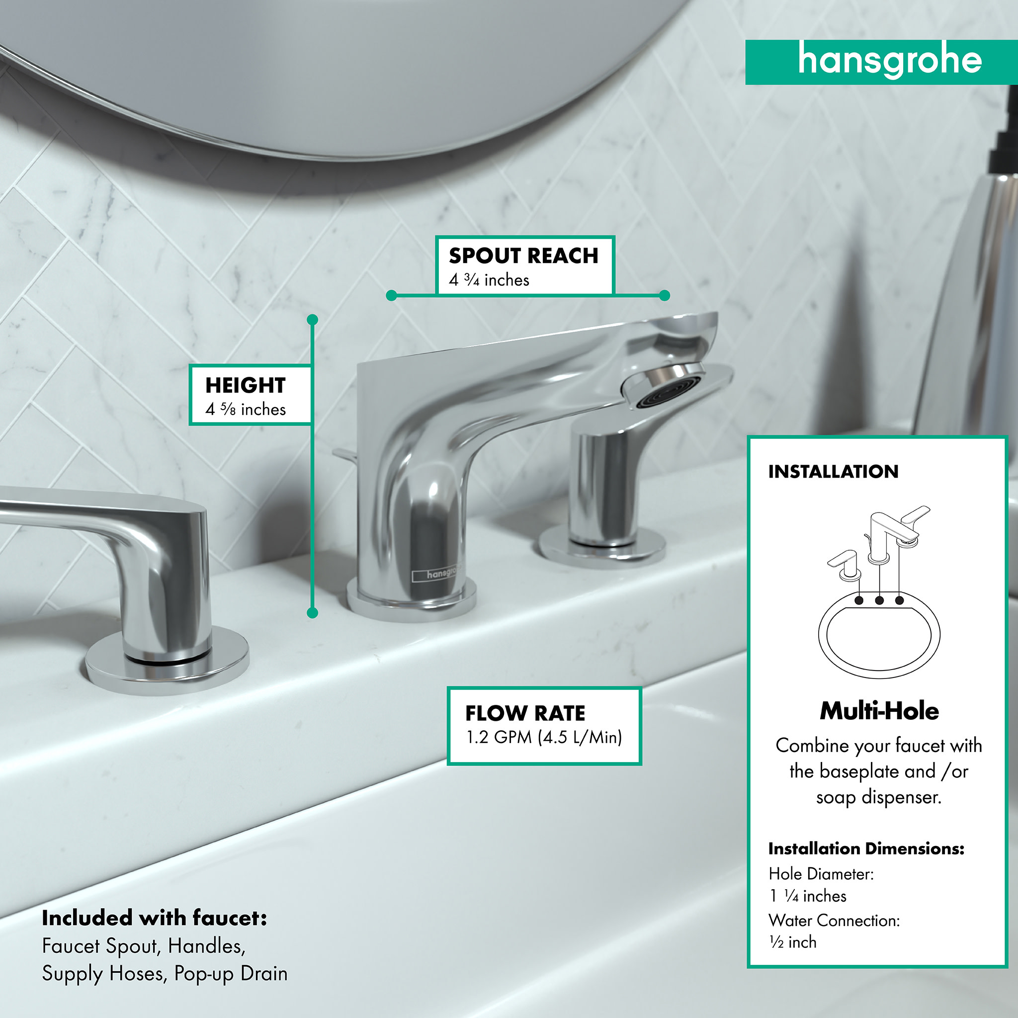 Hansgrohe 04369000 Lavatory-Faucets - View #3