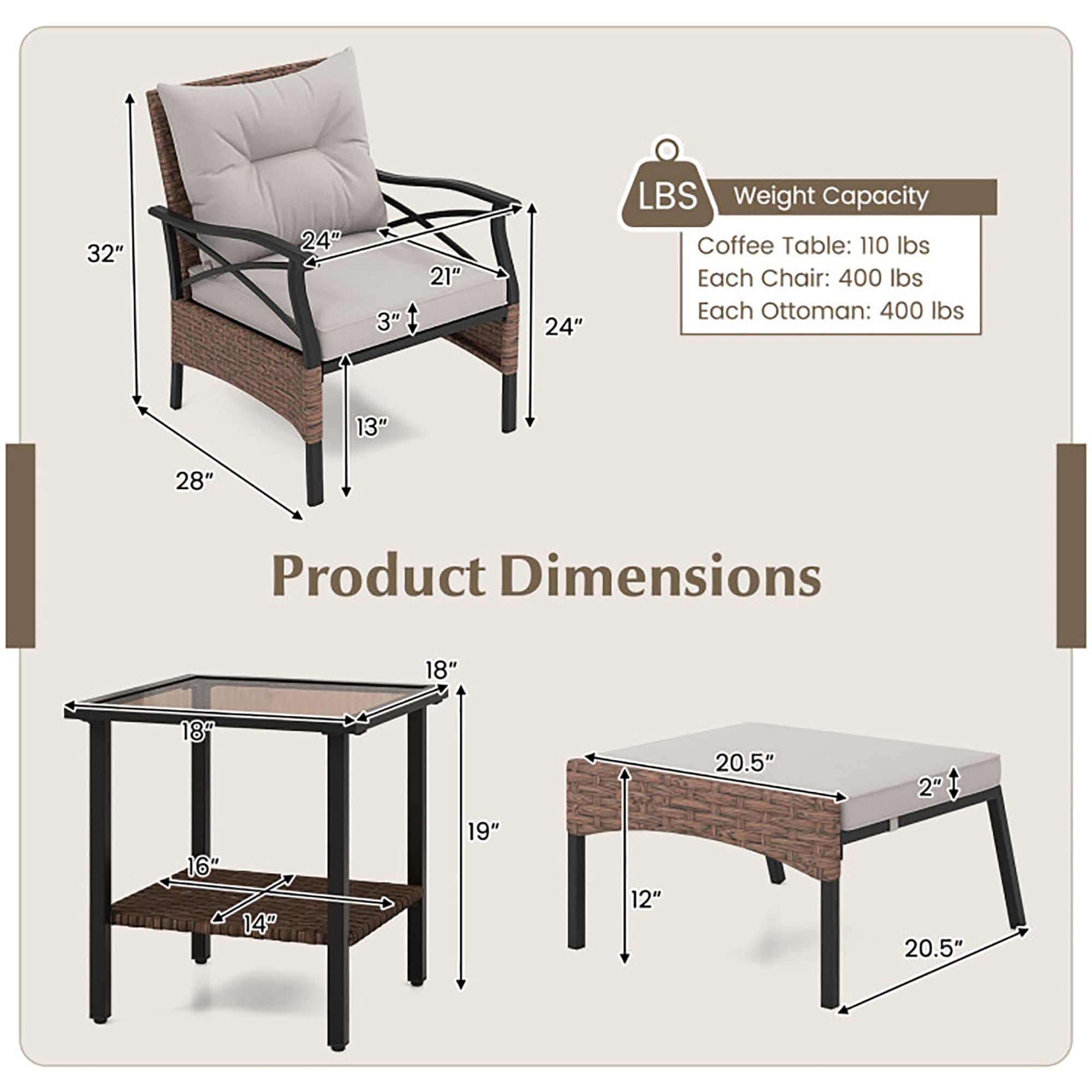 CASAINC CA-LY0007 Patio-Conversation-Sets - View #8