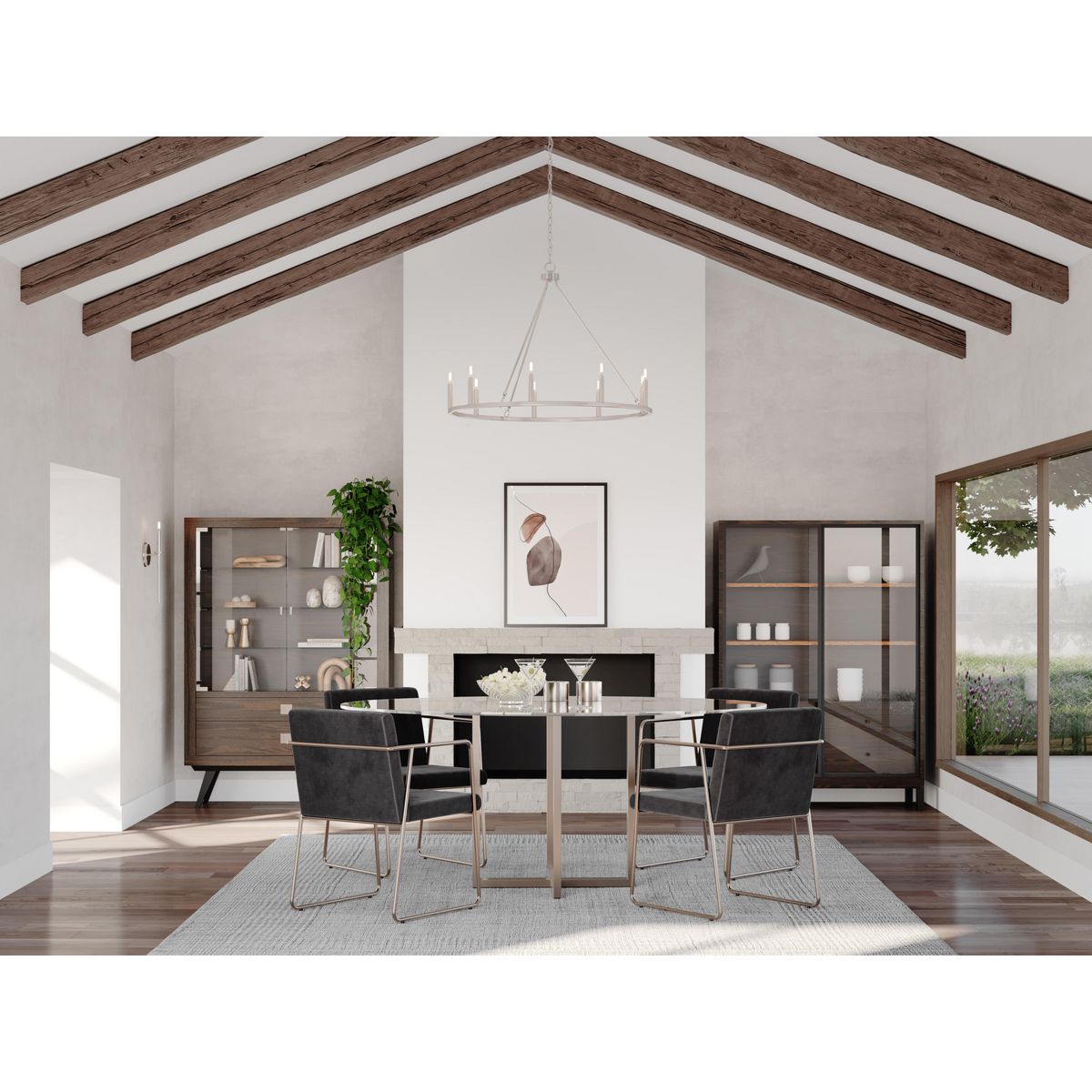 Gilliam 9-Light Brushed Nickel Circular Chandelier