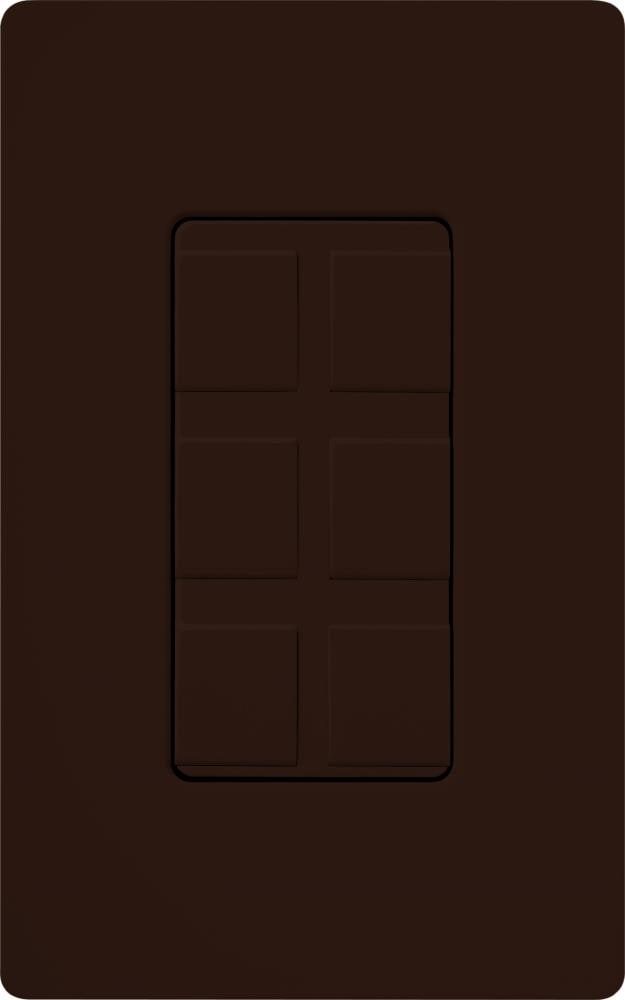 Lutron CA-6PF-BR Claro 1 -Gang Standard Size Brown Plastic Indoor Screwless Decorator Wall Plate