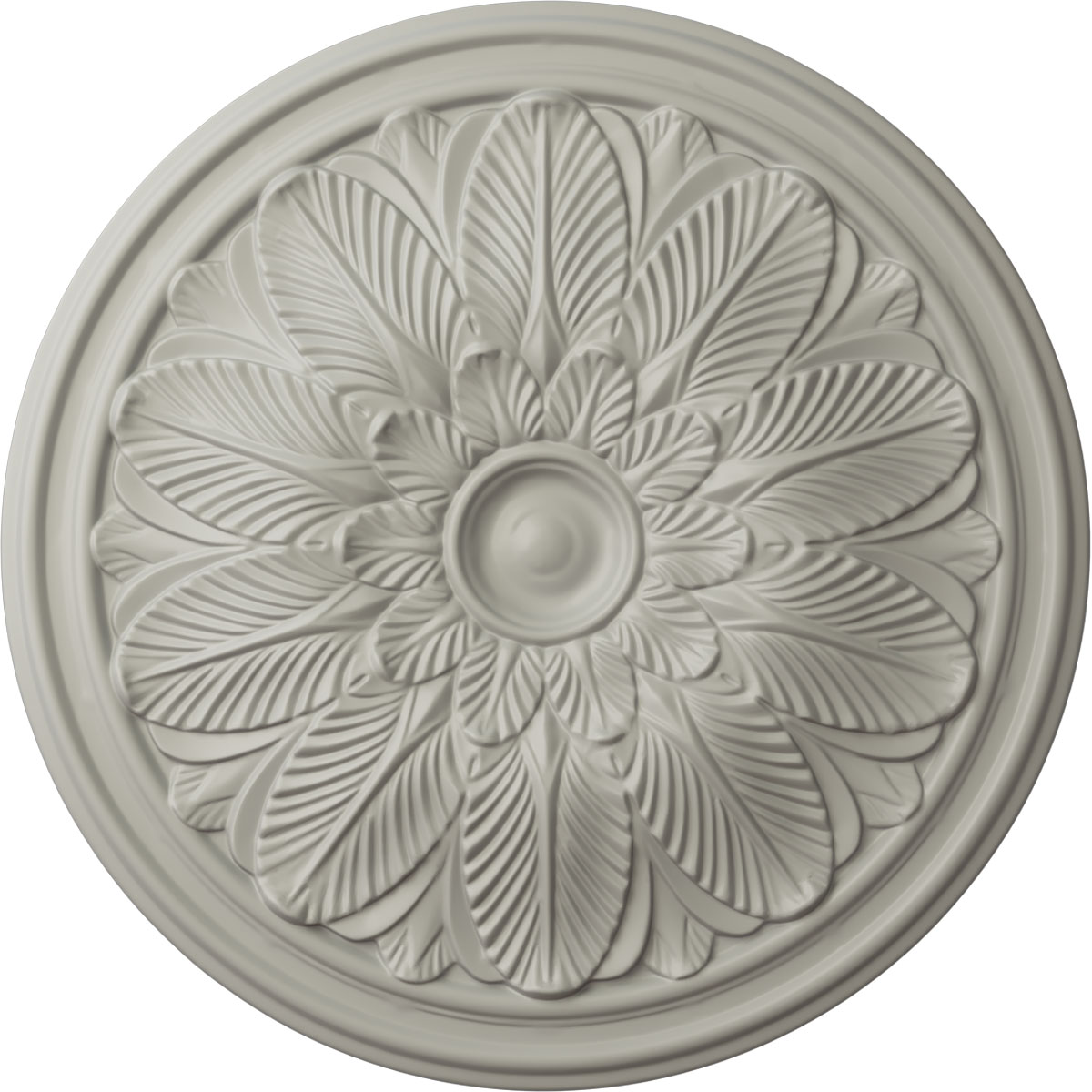 Ekena Millwork CM22BOPCF Bordeaux 22.625-in W x 22.625-in L Painted Pot Of Cream Polyurethane Whole Ceiling Medallion