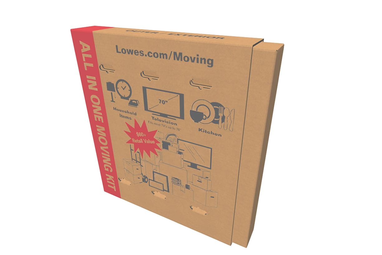  4060736 36.25-in W x 41-in H x 6-in D Basic Large Heavy Duty Cardboard Moving Box Kit Moving Box with Handle Holes