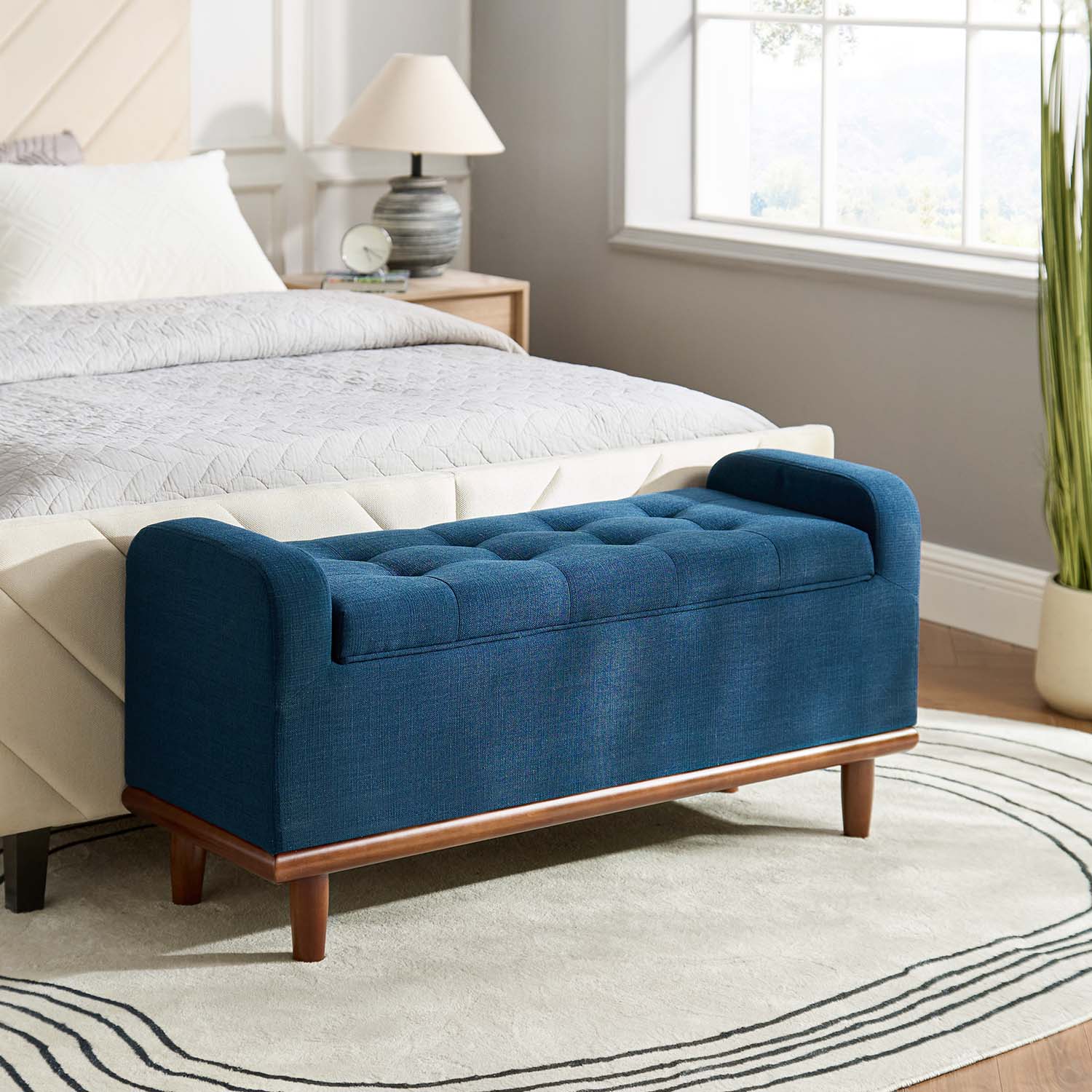14 Karat Home BEOY0568-NAVY bench - View #2