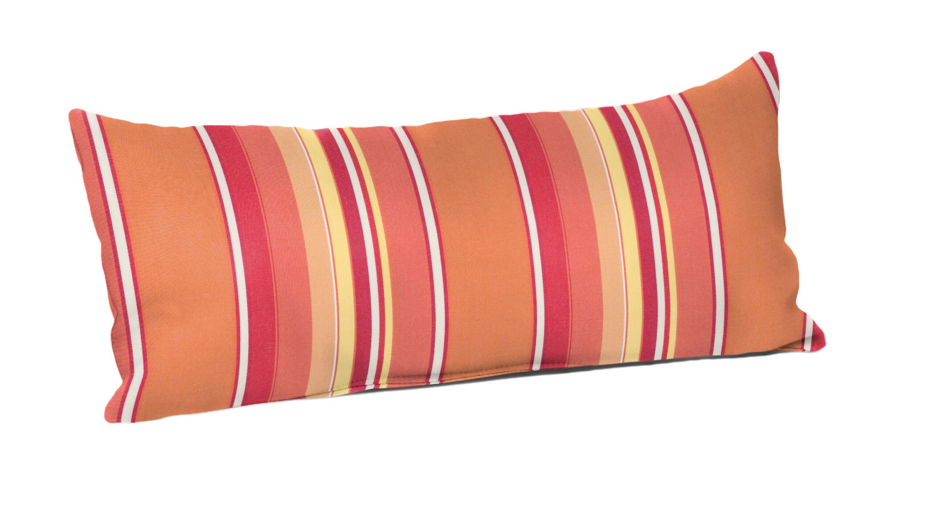 Sunbrella DS2859-3174 Pillows Striped Dolce Mango Rectangular Throw Pillow