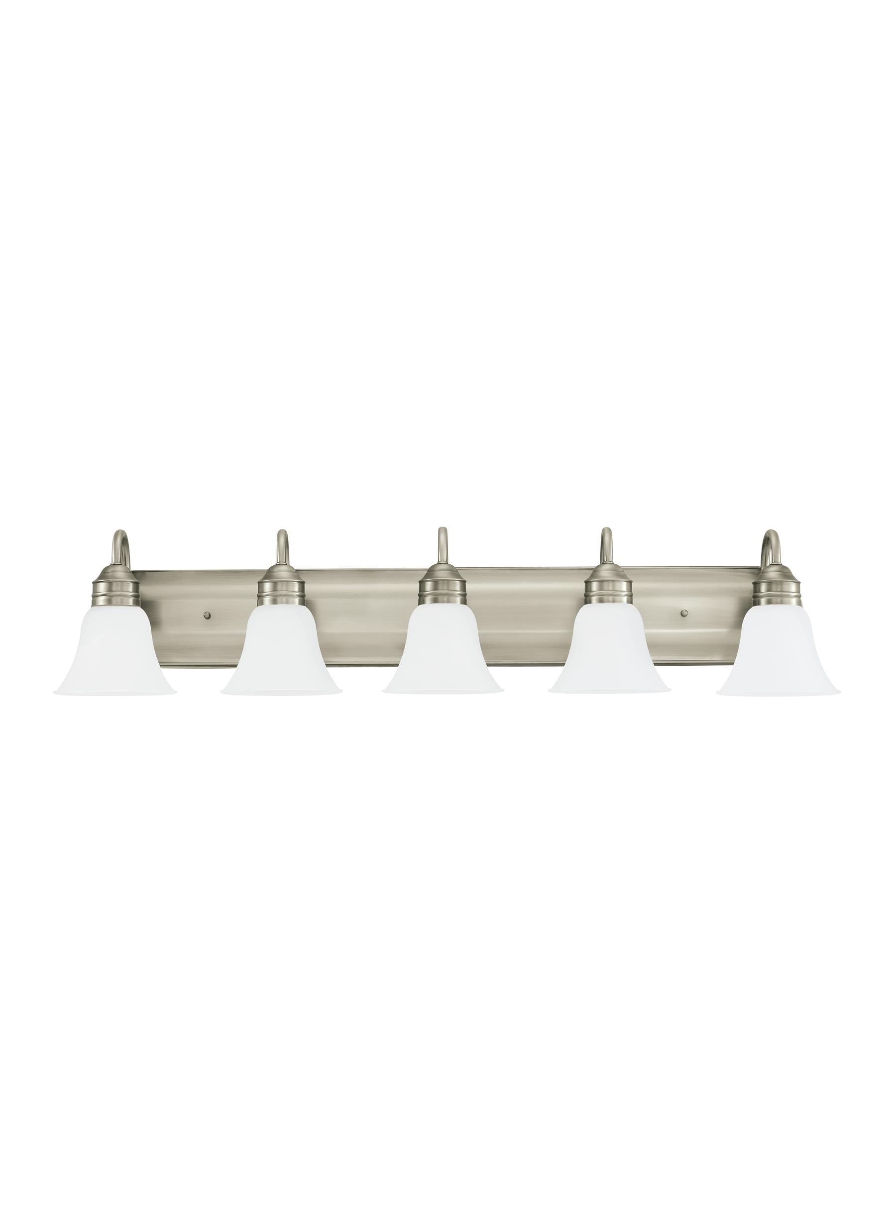 Generation Lighting 44854EN3-965 41.25-in 5-Light Antique Brushed Nickel LED Transitional Vanity Light